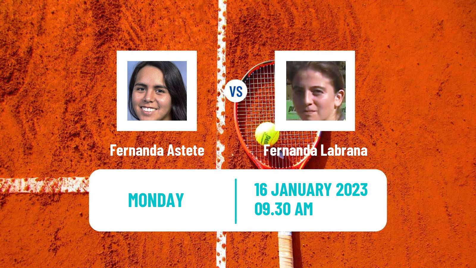 Tennis ITF Tournaments Fernanda Astete - Fernanda Labrana
