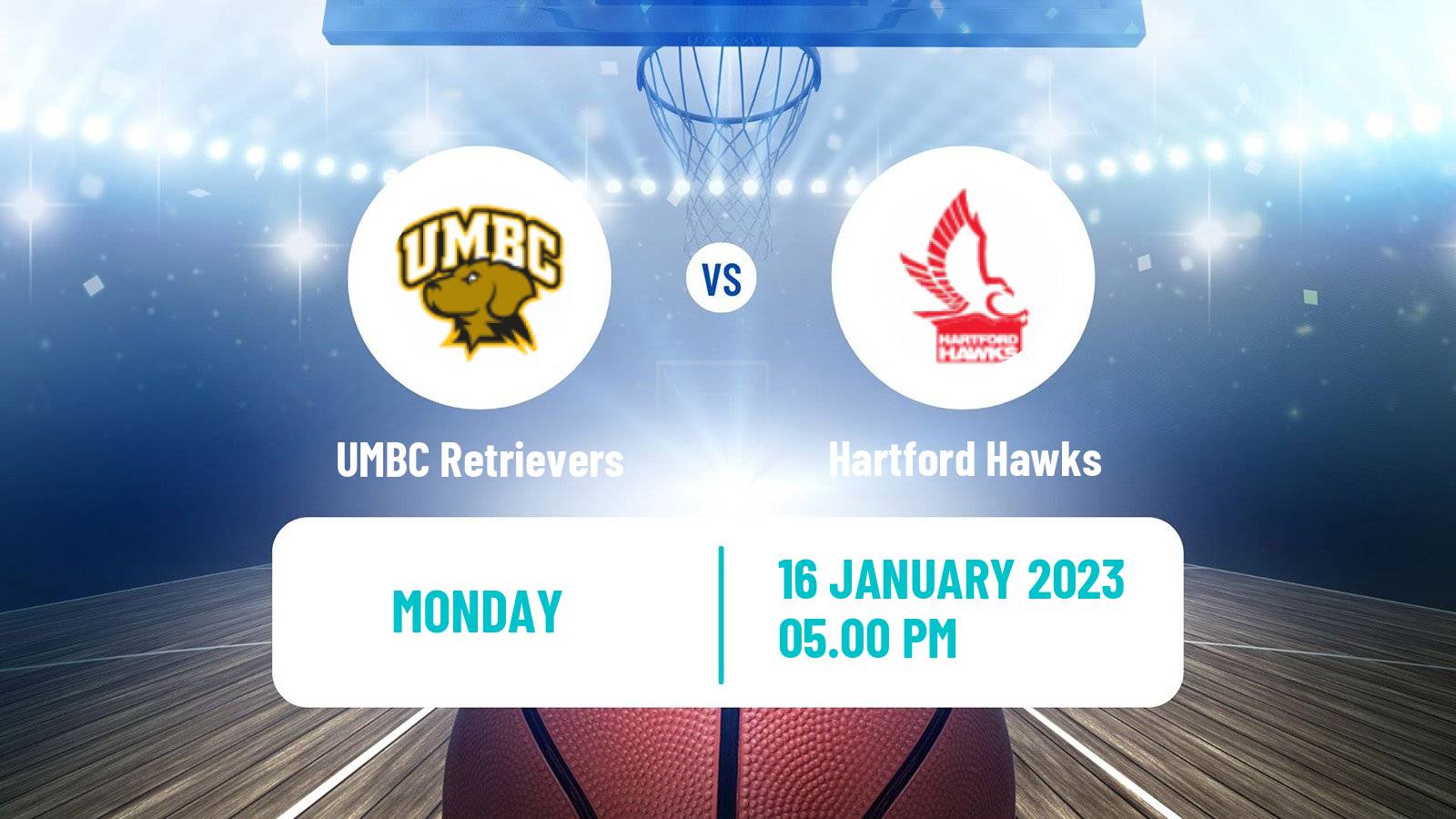 Basketball NCAA College Basketball UMBC Retrievers - Hartford Hawks