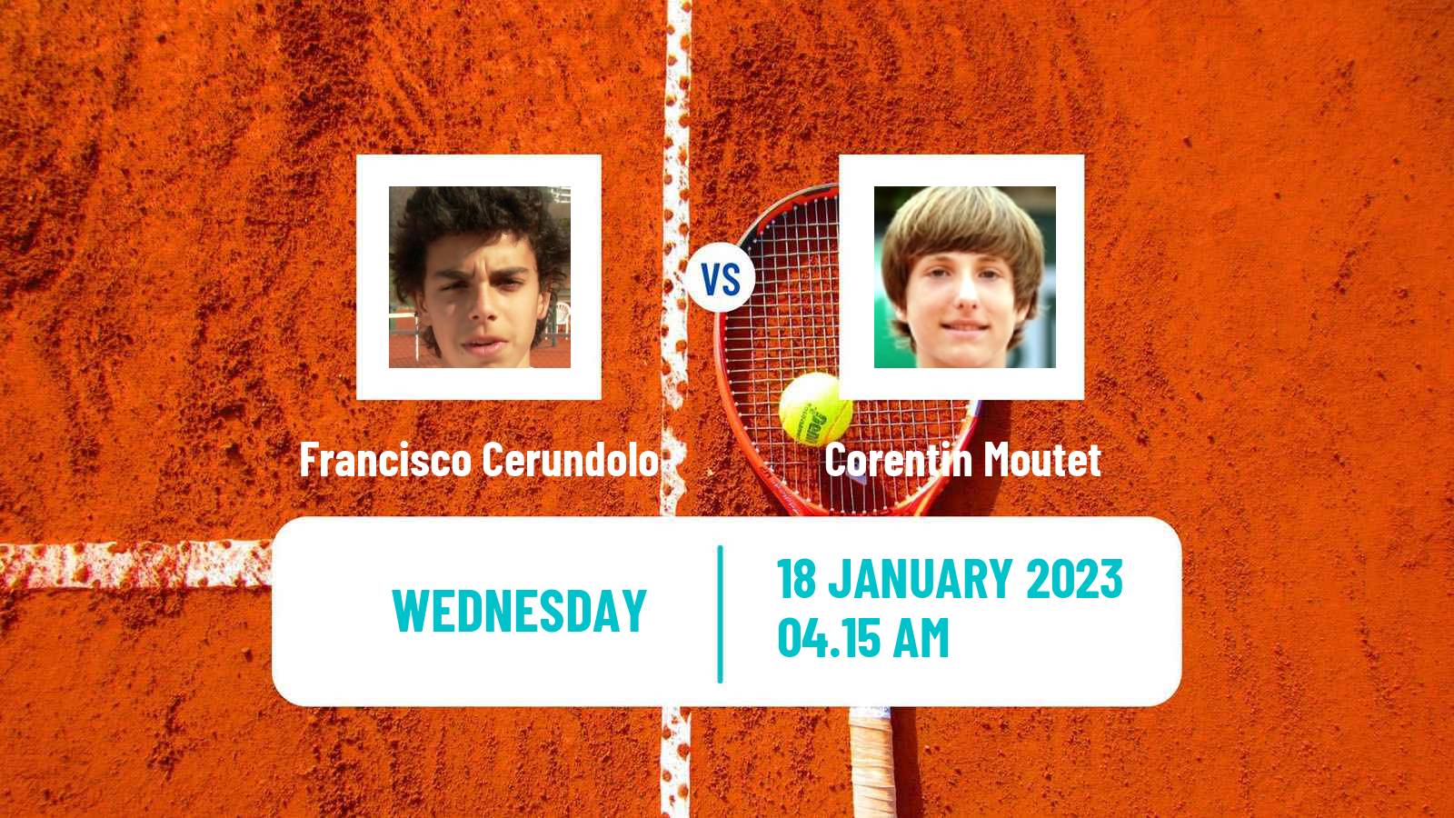 Tennis ATP Australian Open Francisco Cerundolo - Corentin Moutet
