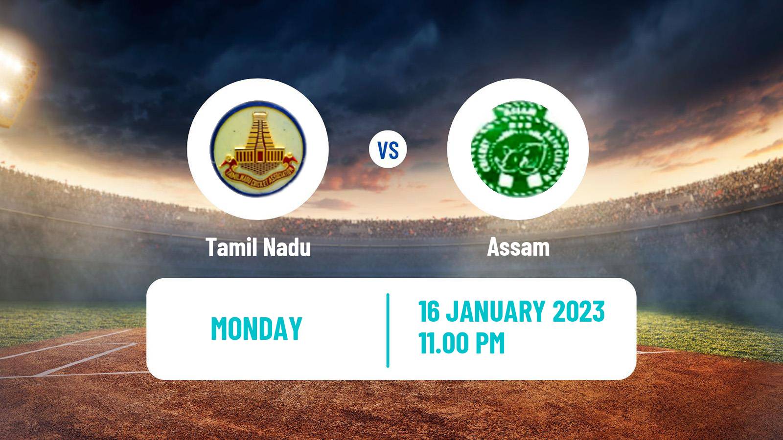 Cricket Ranji Trophy Tamil Nadu - Assam