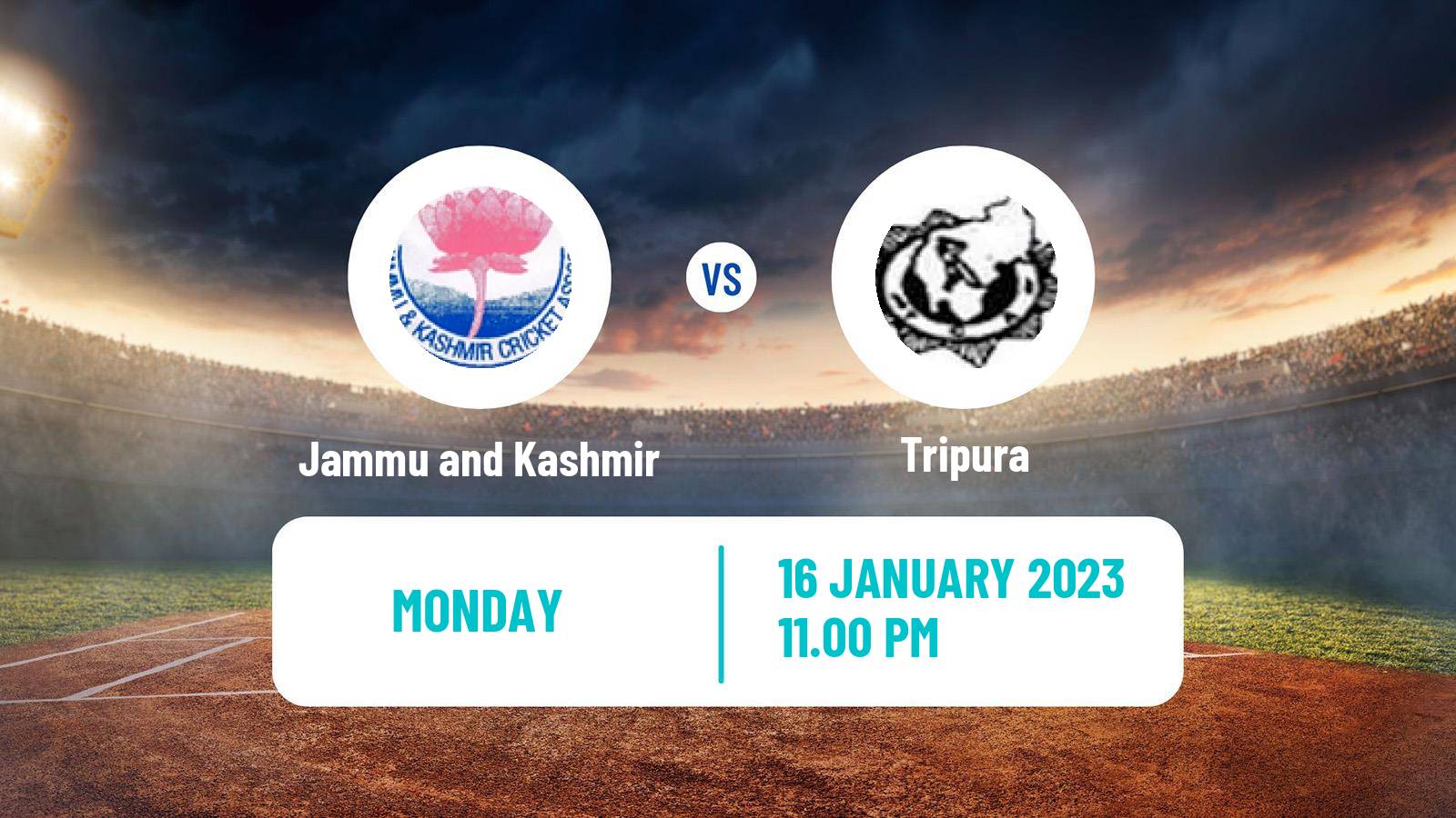 Cricket Ranji Trophy Jammu and Kashmir - Tripura