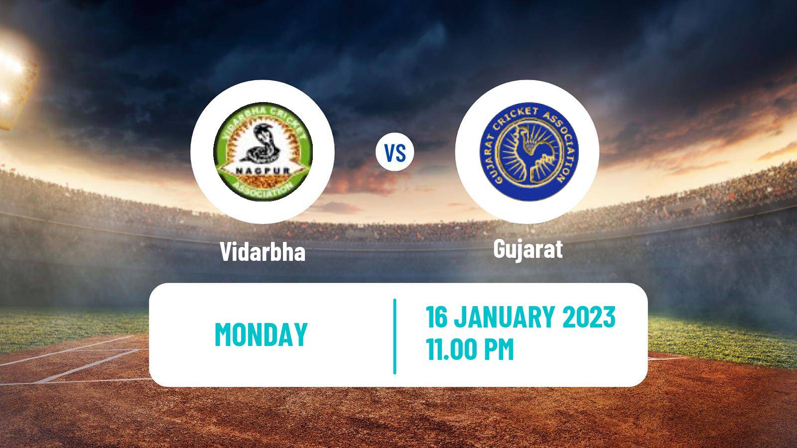 Cricket Ranji Trophy Vidarbha - Gujarat