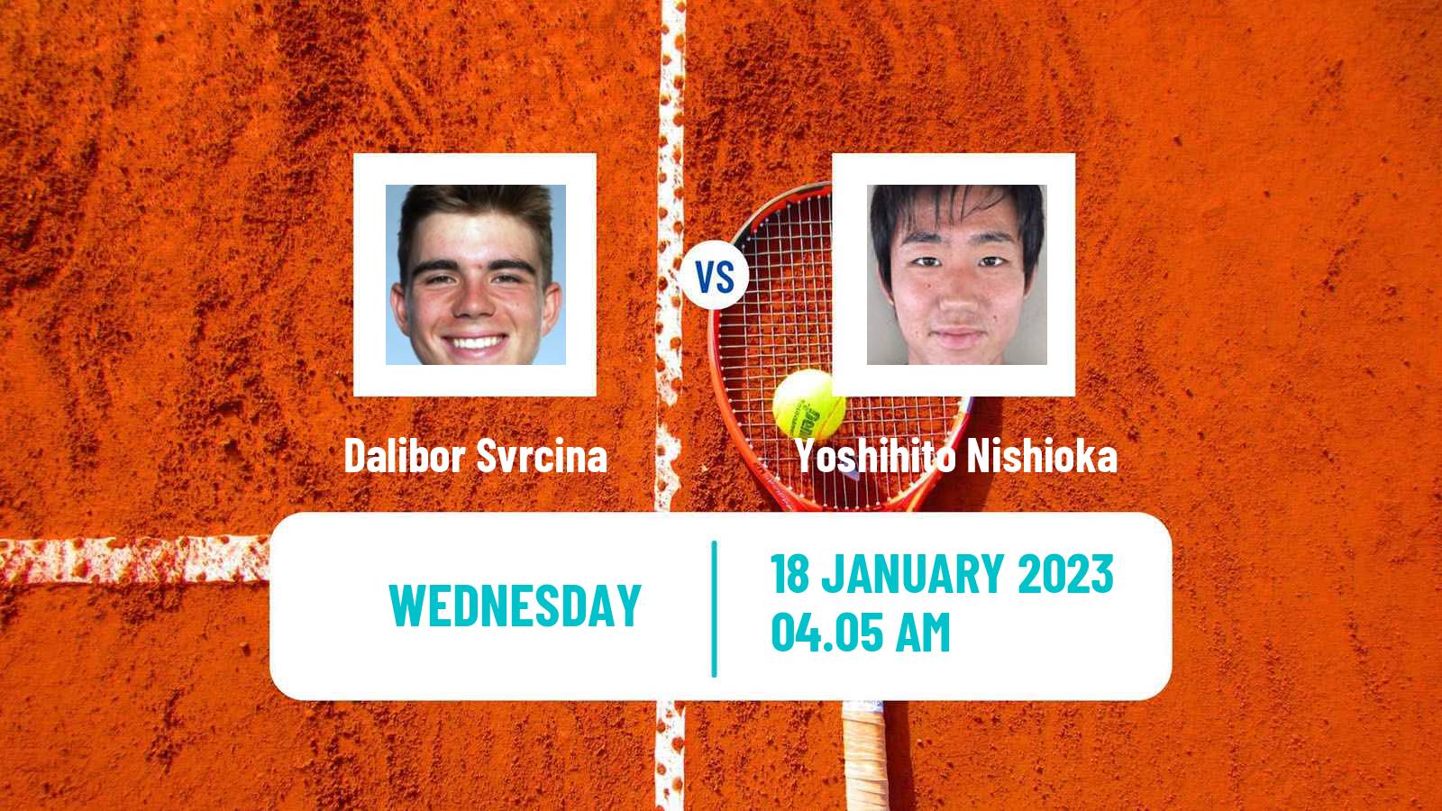 Tennis ATP Australian Open Dalibor Svrcina - Yoshihito Nishioka