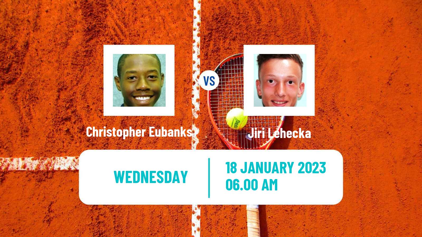 Tennis ATP Australian Open Christopher Eubanks - Jiri Lehecka