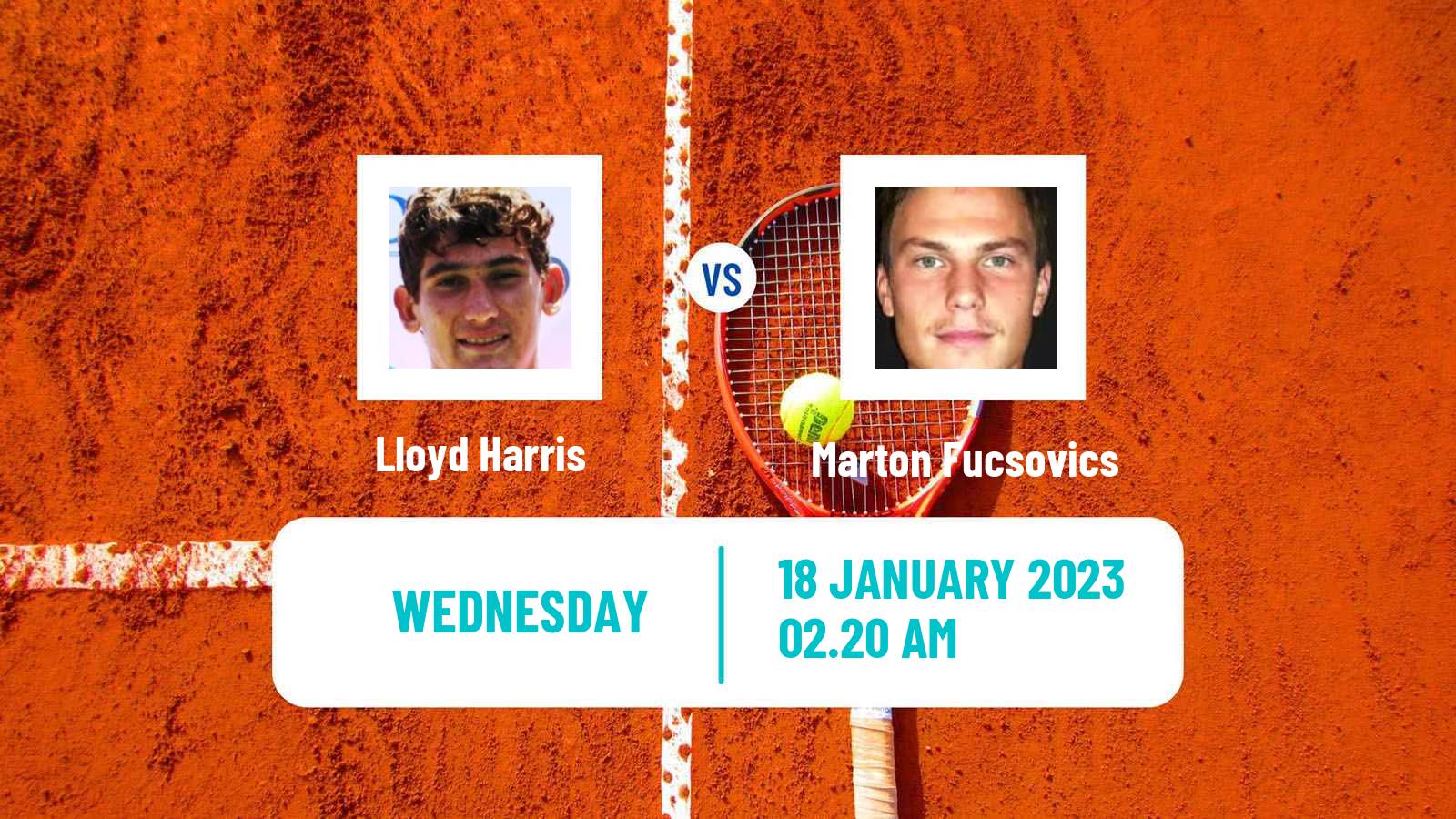 Tennis ATP Australian Open Lloyd Harris - Marton Fucsovics