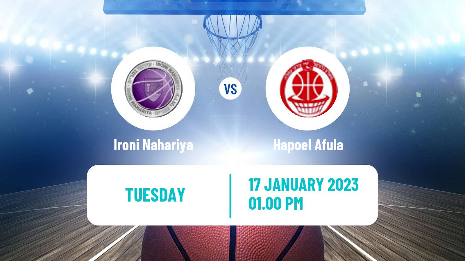 Basketball Israeli Liga Leumit Basketball Ironi Nahariya - Hapoel Afula