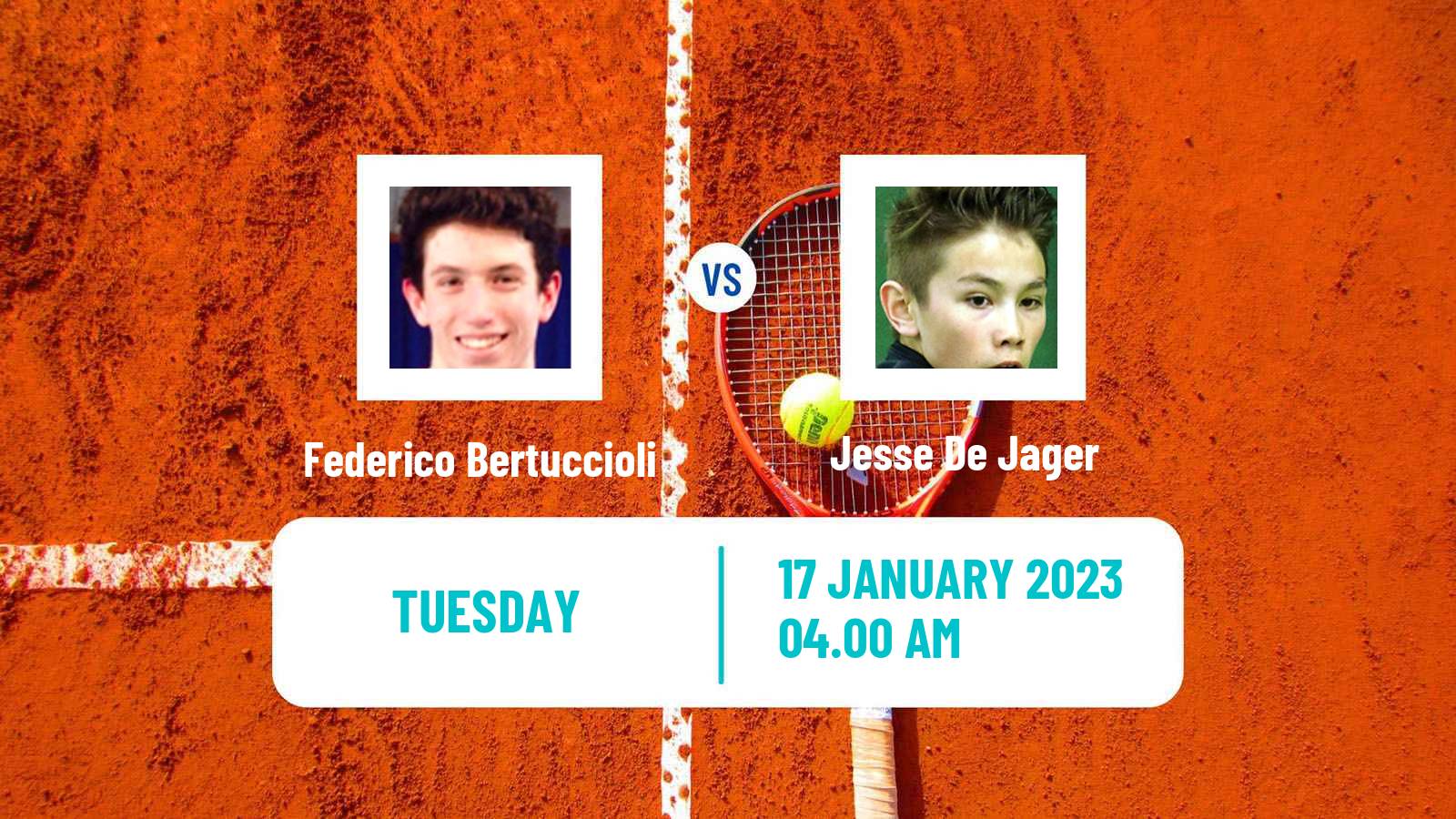 Tennis ITF Tournaments Federico Bertuccioli - Jesse De Jager