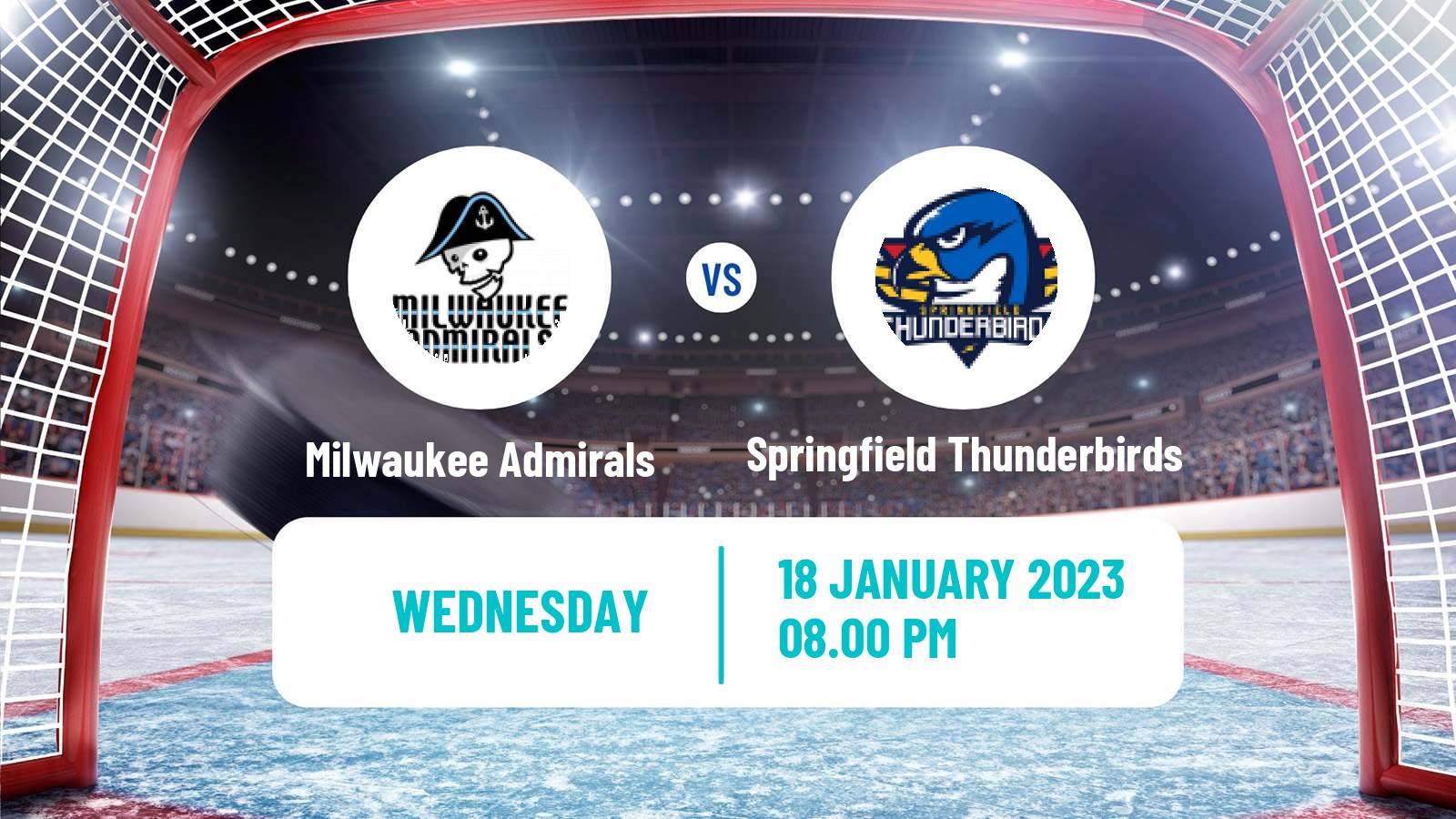 Hockey AHL Milwaukee Admirals - Springfield Thunderbirds