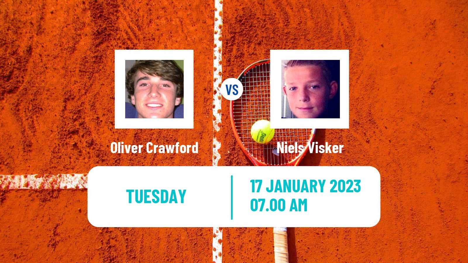 Tennis ITF Tournaments Oliver Crawford - Niels Visker