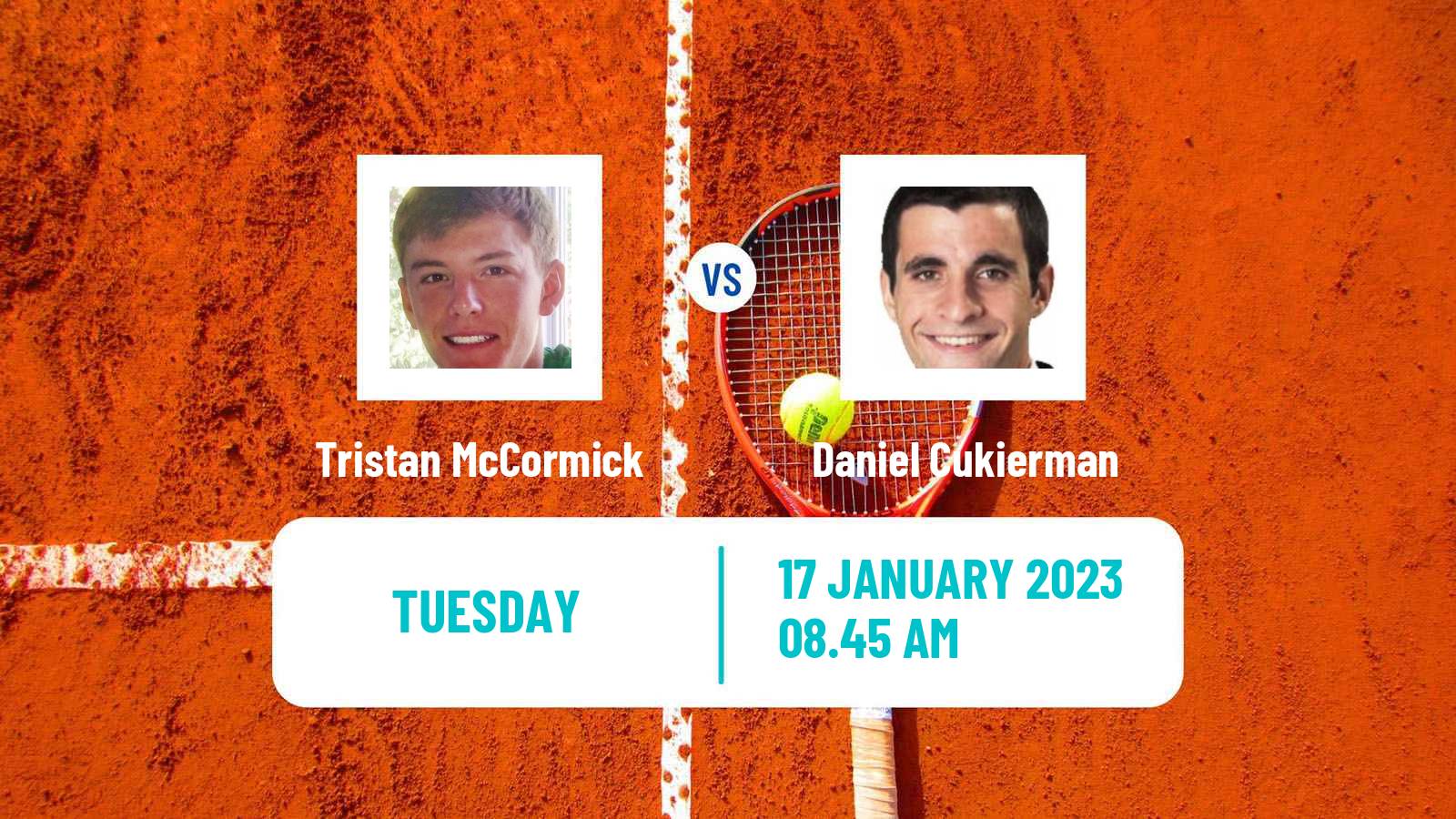 Tennis ITF Tournaments Tristan McCormick - Daniel Cukierman