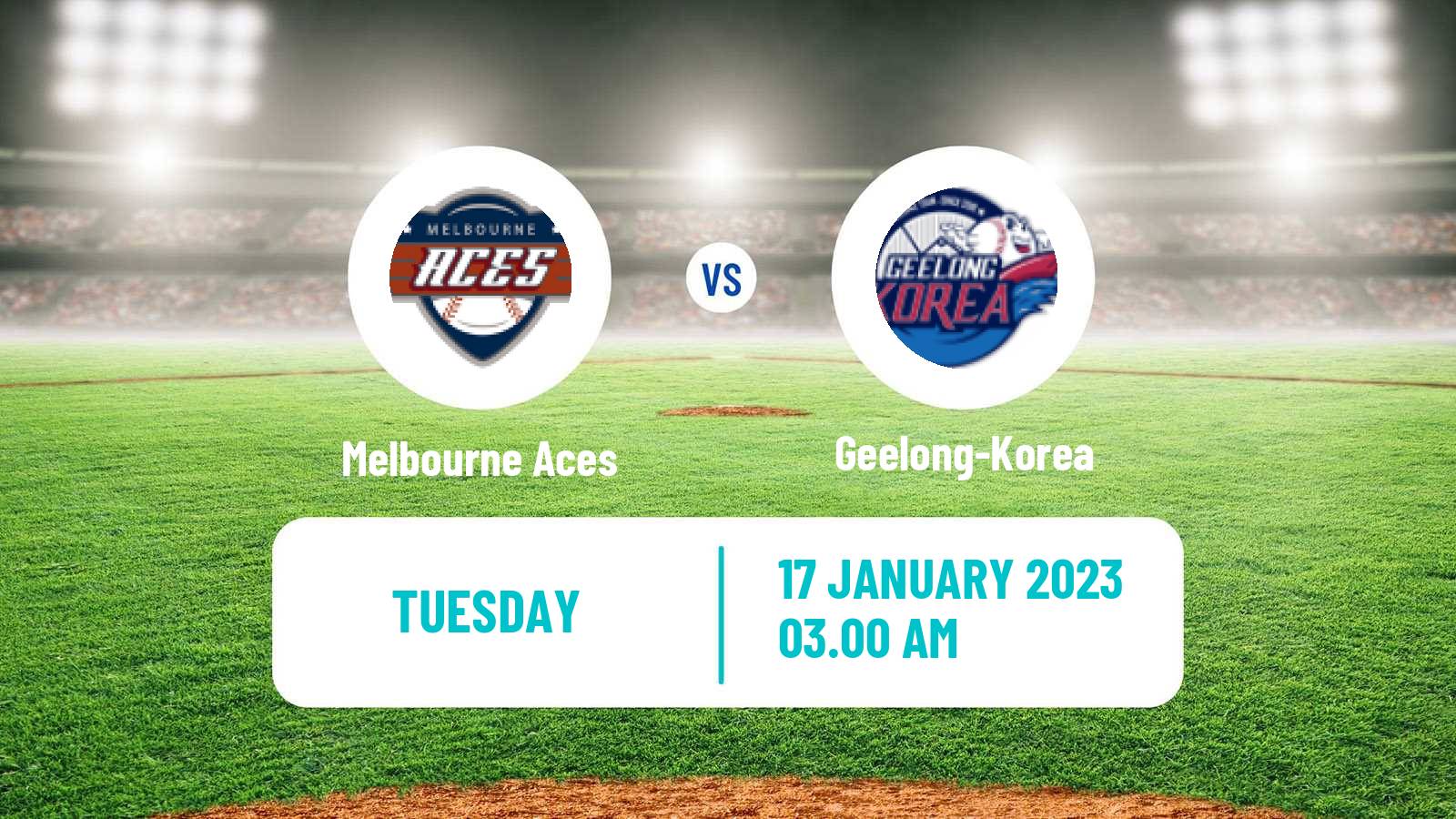 Baseball Australian ABL Melbourne Aces - Geelong-Korea