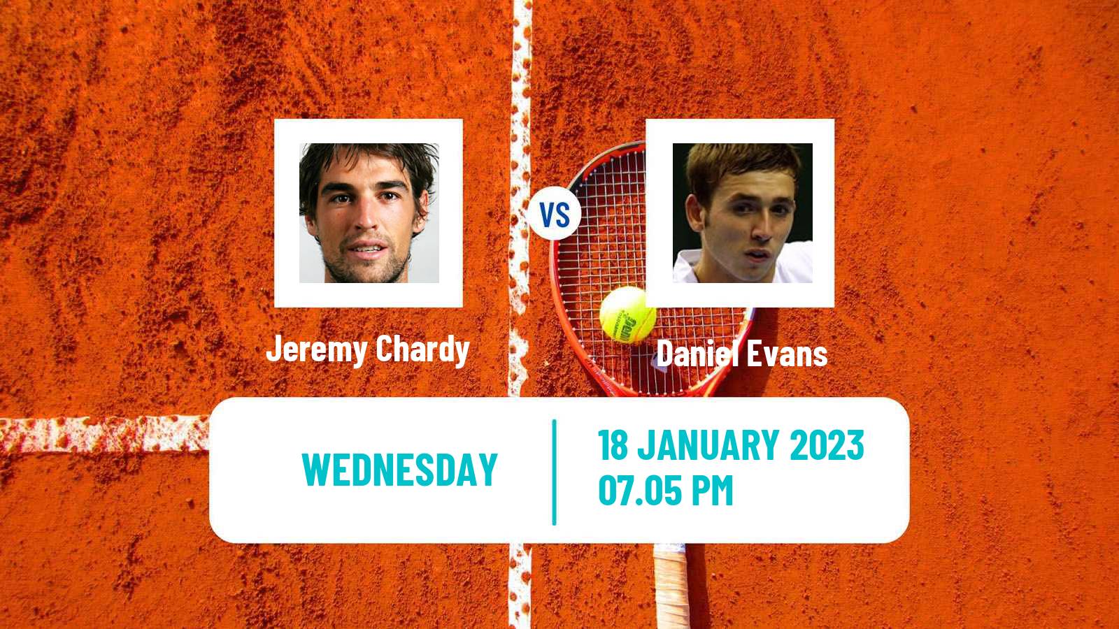 Tennis ATP Australian Open Jeremy Chardy - Daniel Evans