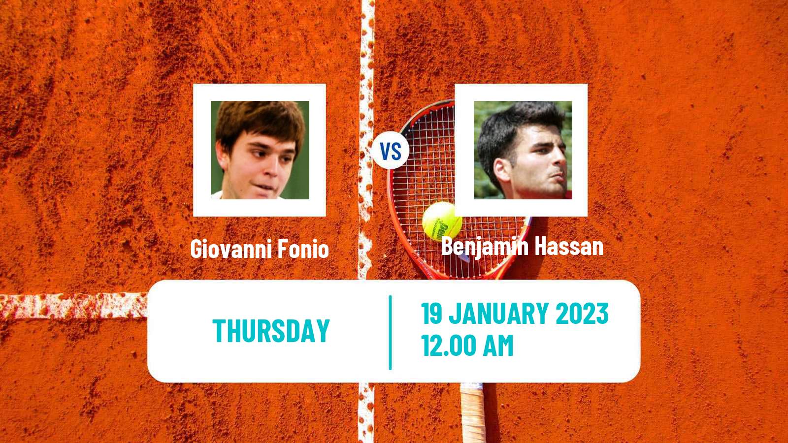 Tennis ATP Challenger Giovanni Fonio - Benjamin Hassan