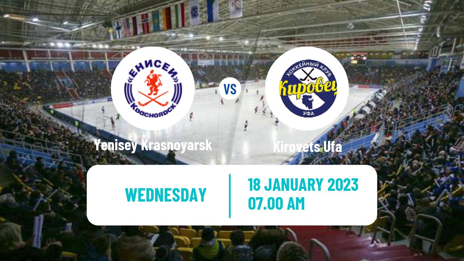 Bandy Russian Super League Bandy Yenisey Krasnoyarsk - Kirovets Ufa