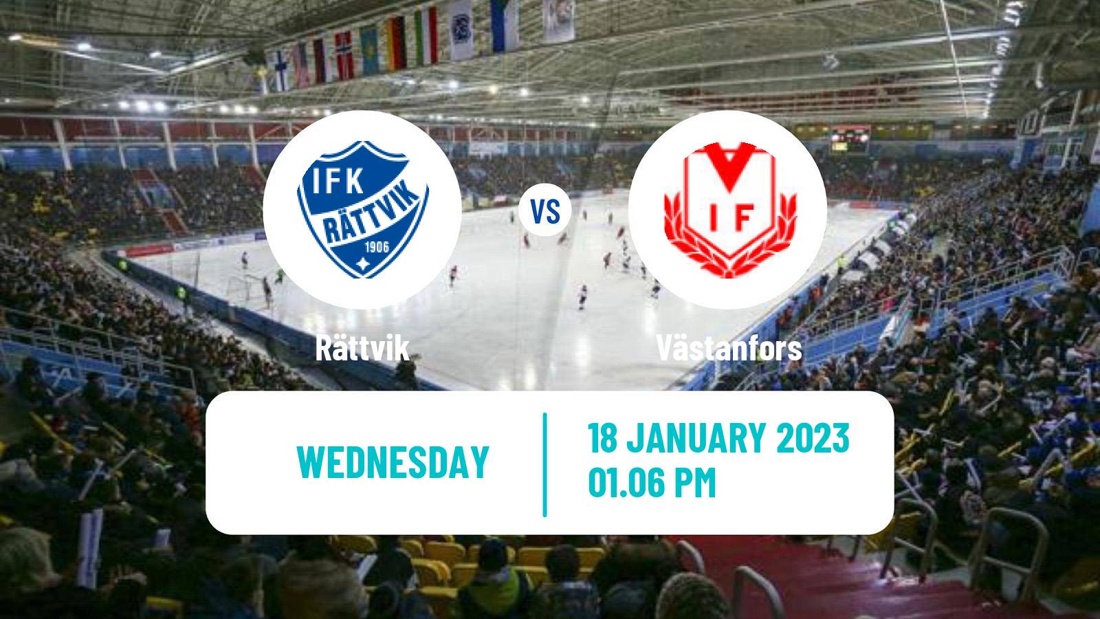 Bandy Swedish Allsvenskan Bandy Rättvik - Västanfors