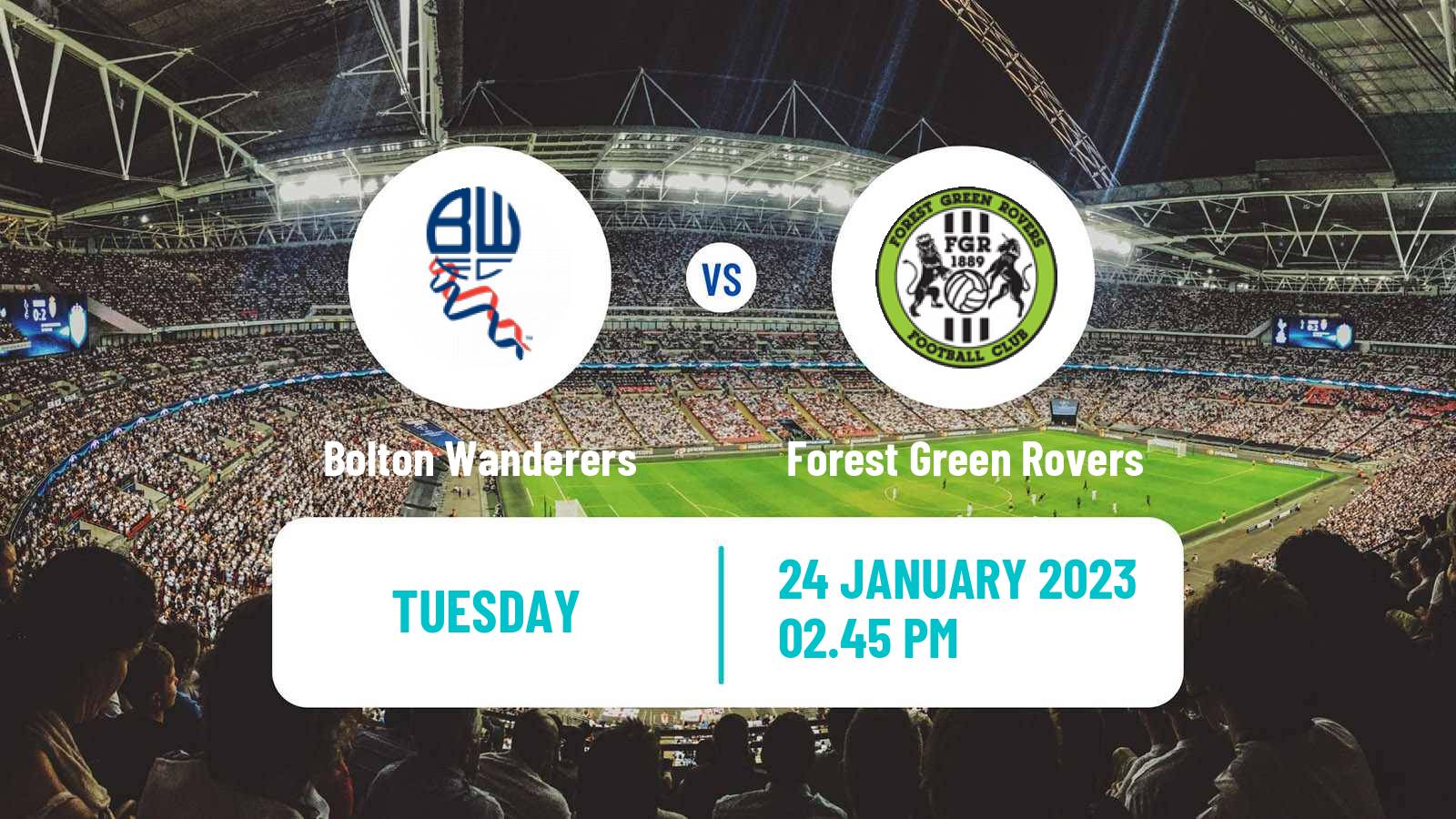 Soccer English League One Bolton Wanderers - Forest Green Rovers