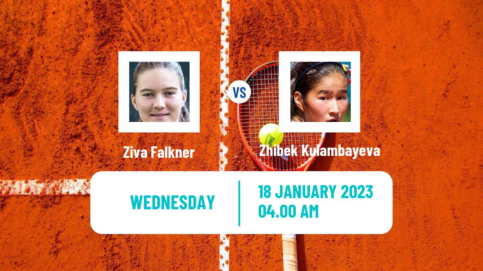 Tennis ITF Tournaments Ziva Falkner - Zhibek Kulambayeva