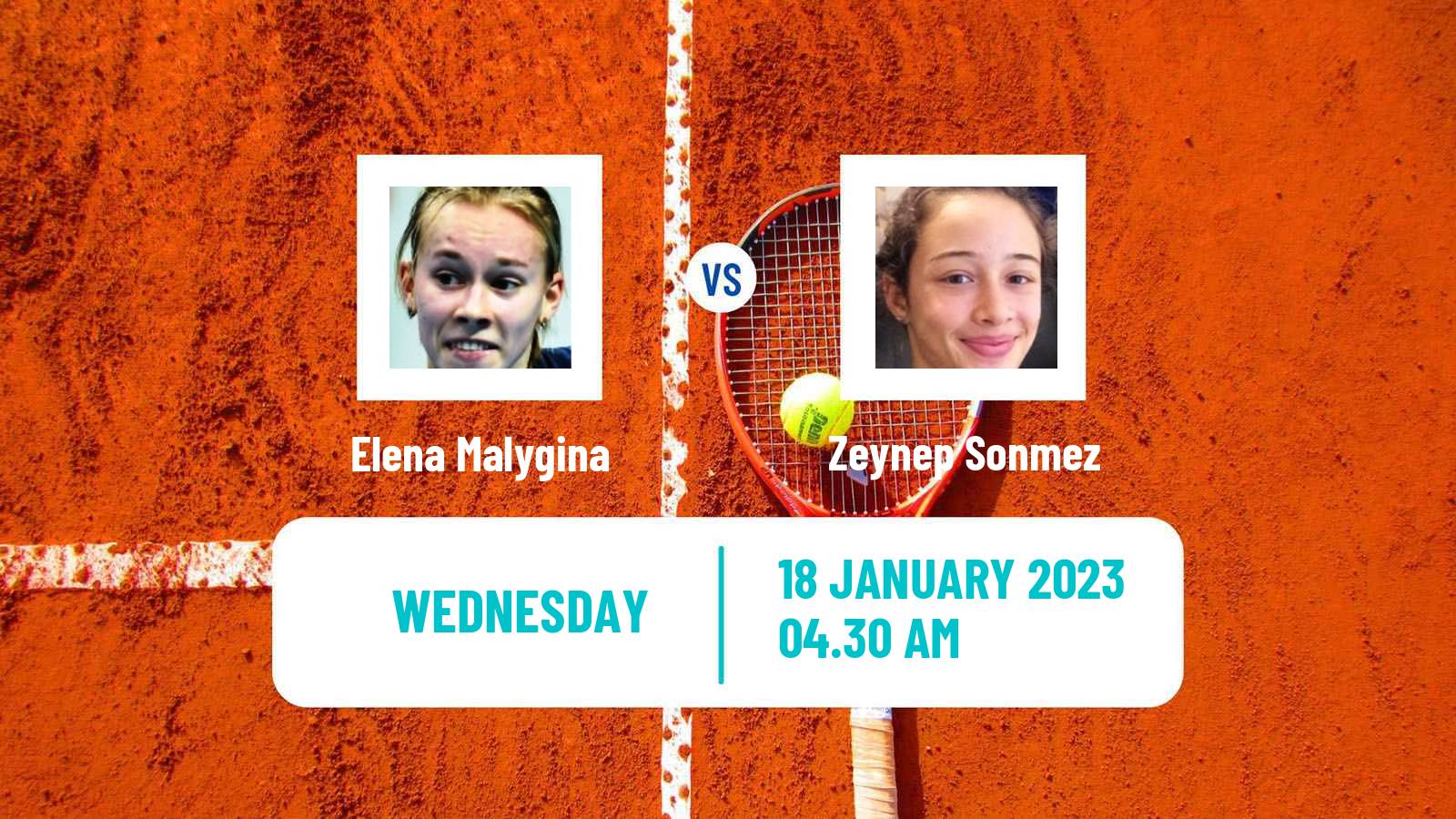 Tennis ITF Tournaments Elena Malygina - Zeynep Sonmez