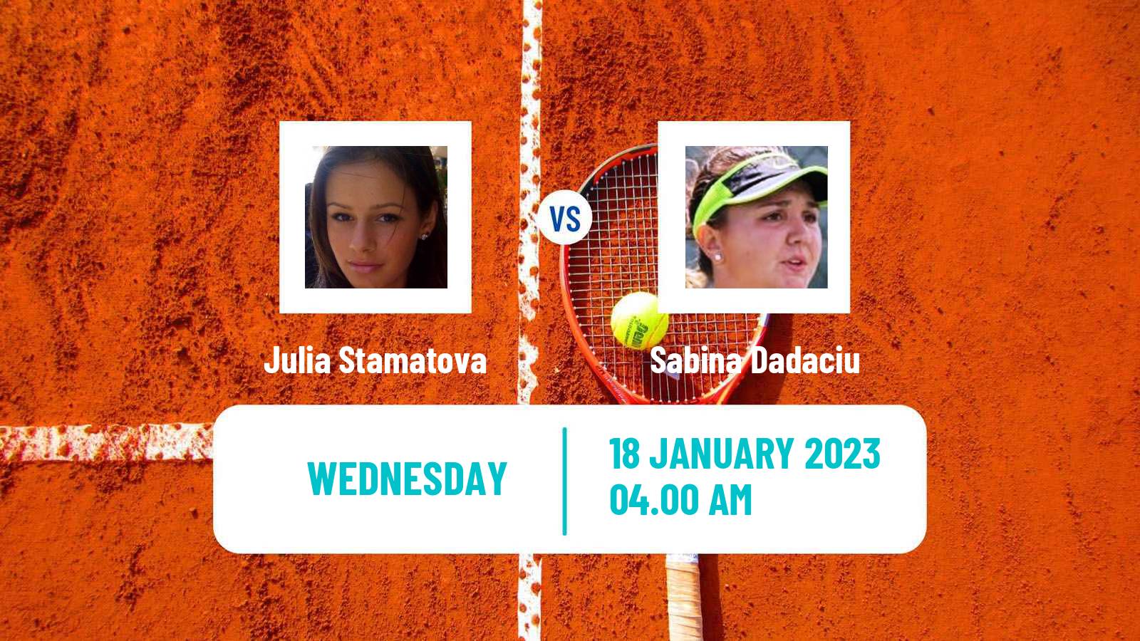 Tennis ITF Tournaments Julia Stamatova - Sabina Dadaciu