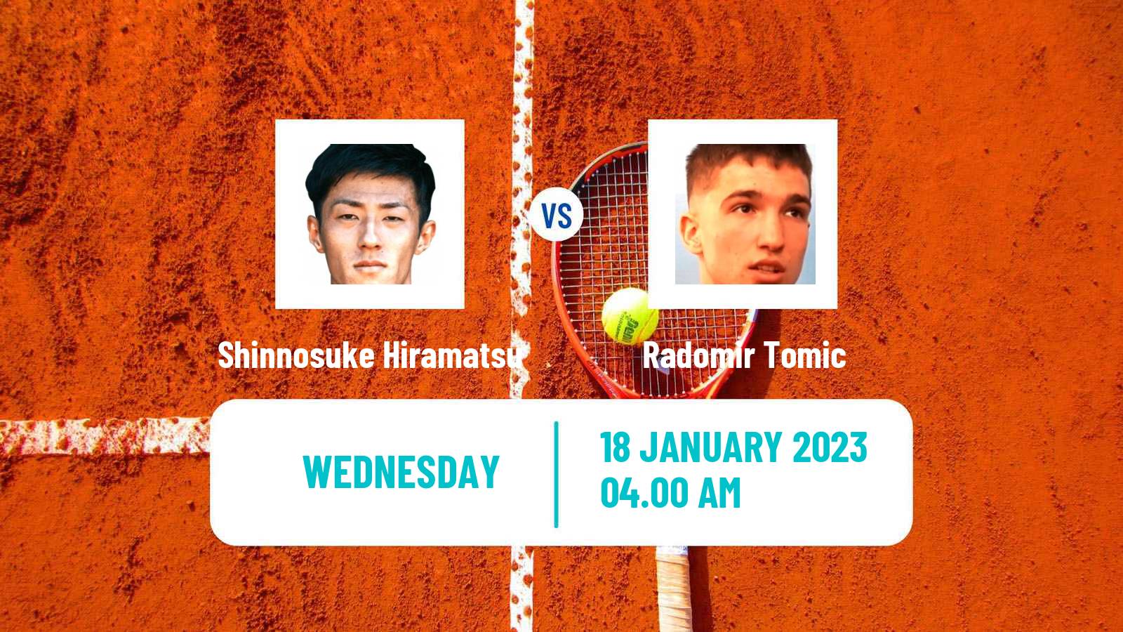 Tennis ITF Tournaments Shinnosuke Hiramatsu - Radomir Tomic