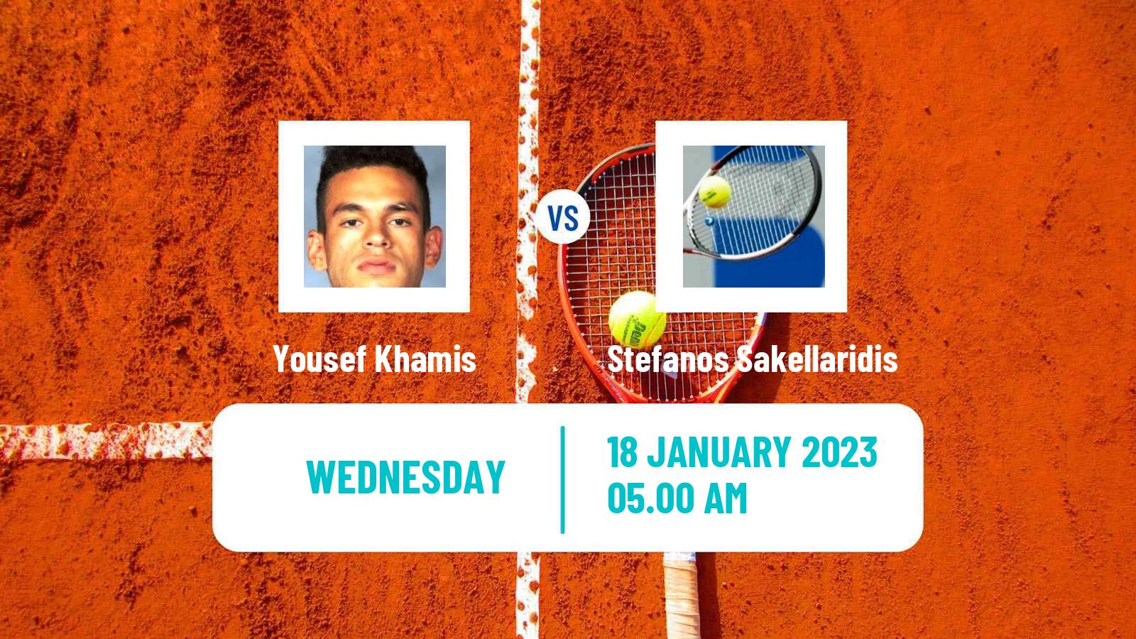 Tennis ITF Tournaments Yousef Khamis - Stefanos Sakellaridis