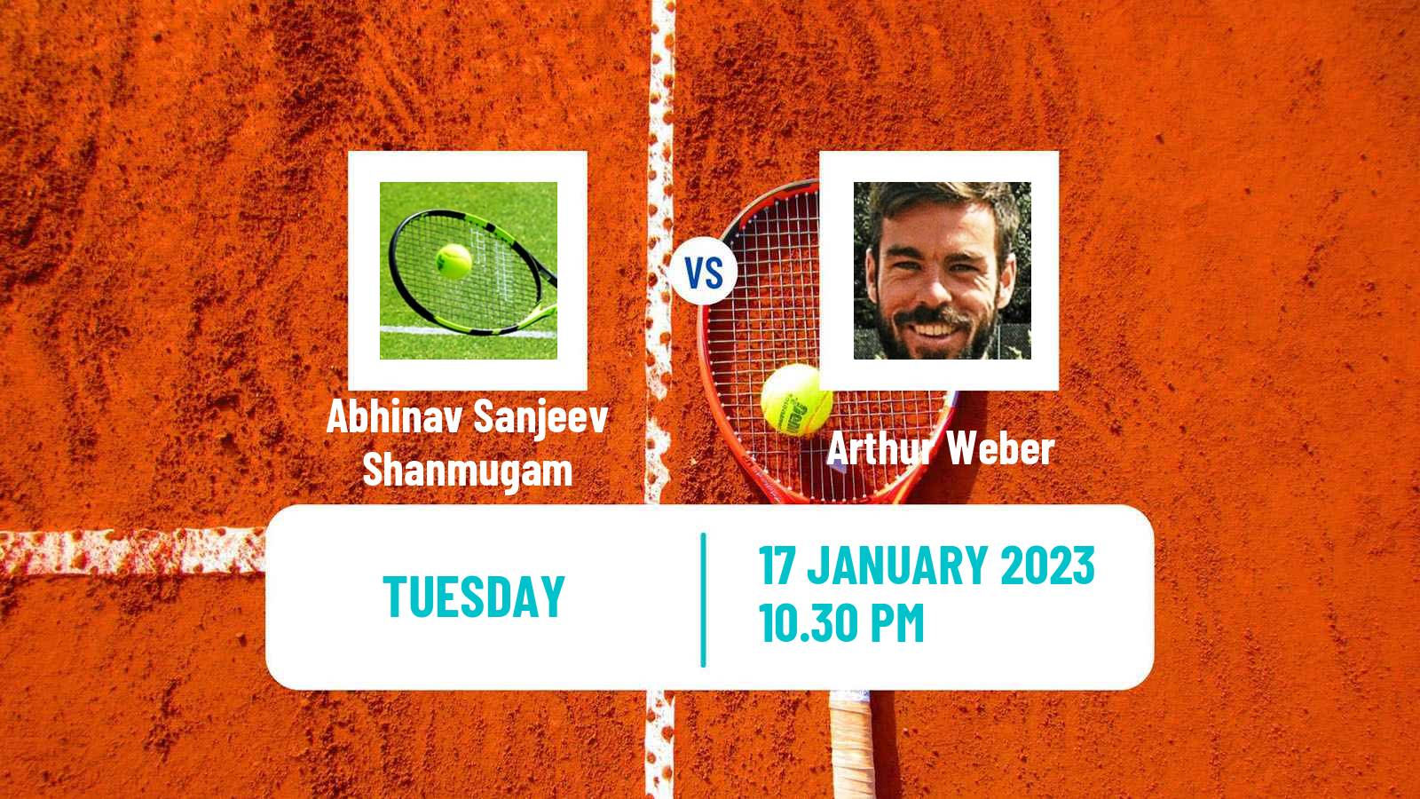 Tennis ITF Tournaments Abhinav Sanjeev Shanmugam - Arthur Weber