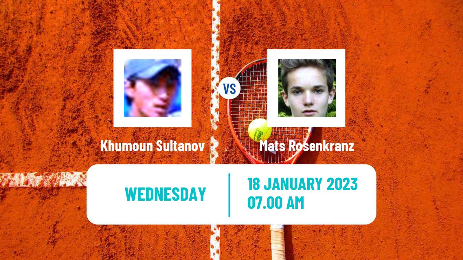 Tennis ITF Tournaments Khumoun Sultanov - Mats Rosenkranz