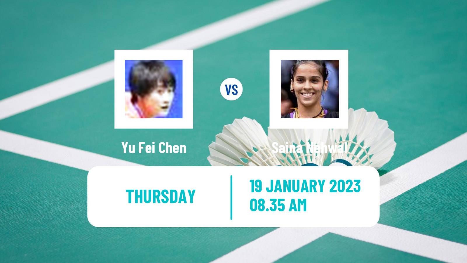 Badminton Badminton Yu Fei Chen - Saina Nehwal
