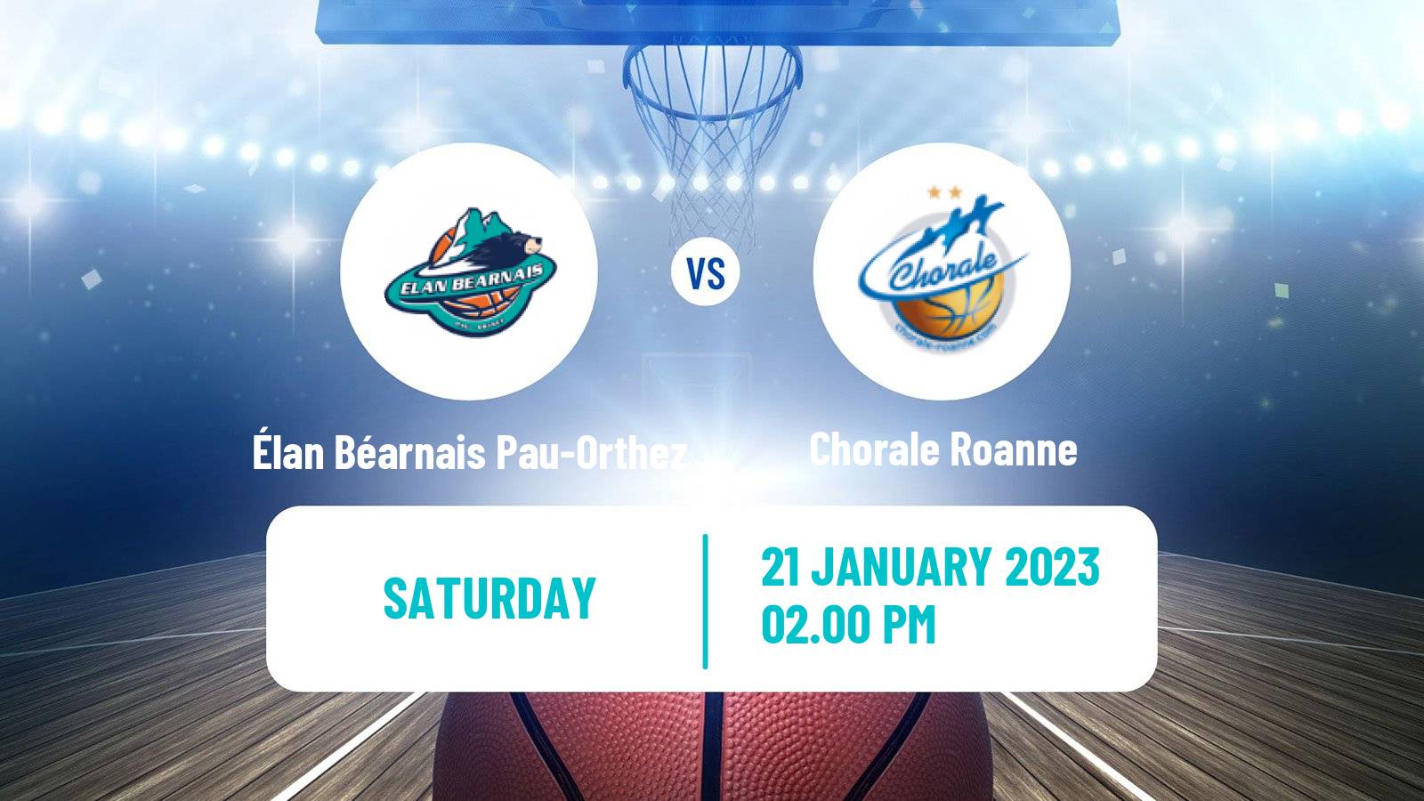 Basketball French LNB Élan Béarnais Pau-Orthez - Chorale Roanne