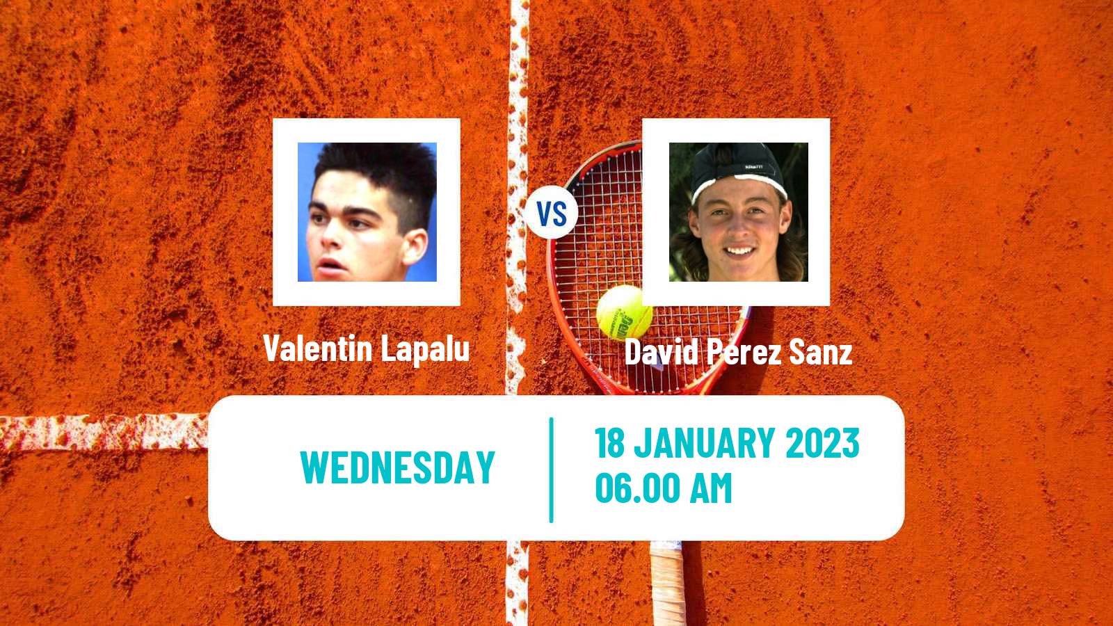 Tennis ITF Tournaments Valentin Lapalu - David Perez Sanz