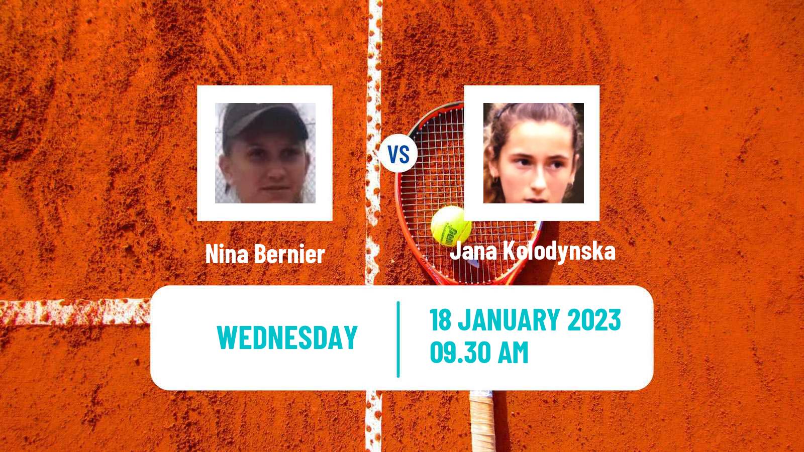 Tennis ITF Tournaments Nina Bernier - Jana Kolodynska