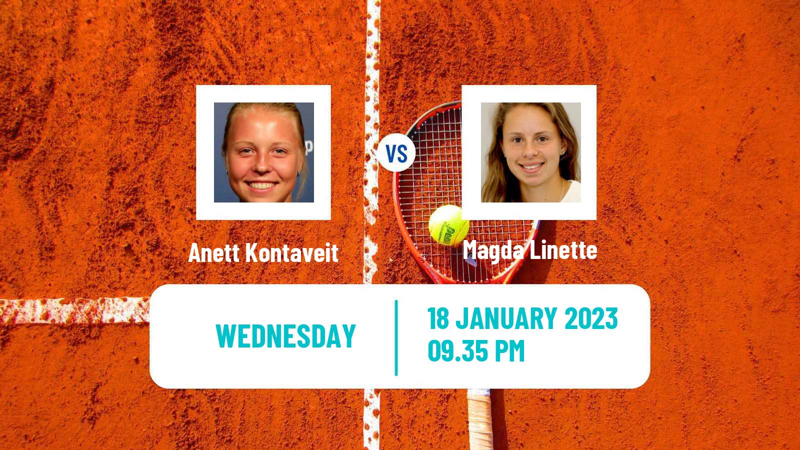 Tennis WTA Australian Open Anett Kontaveit - Magda Linette