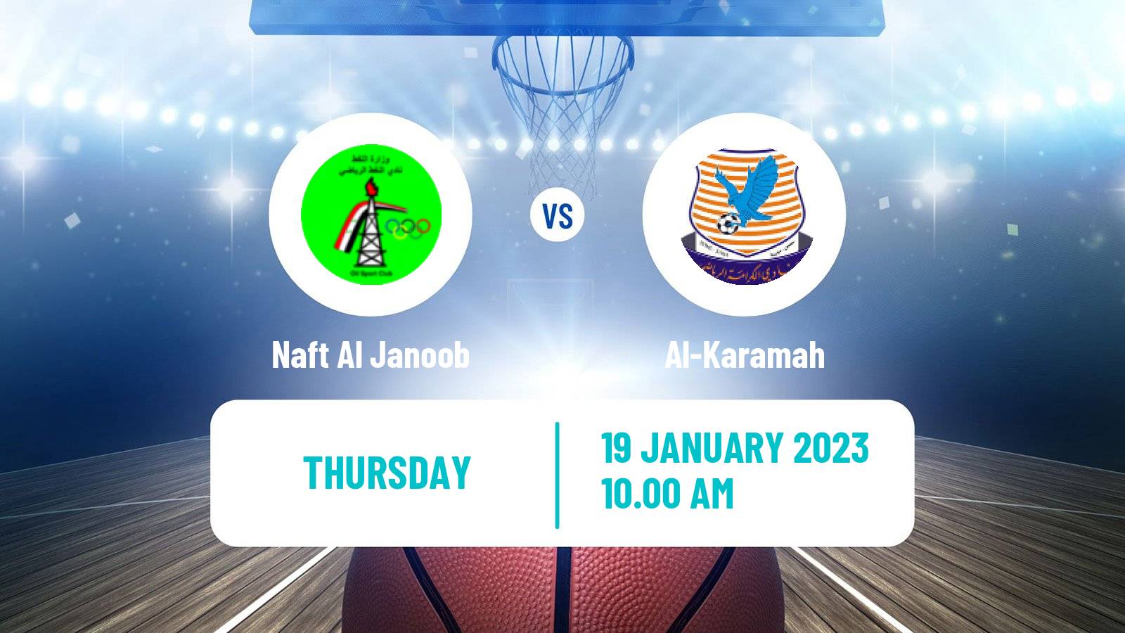 Basketball WASL Basketball Naft Al Janoob - Al-Karamah