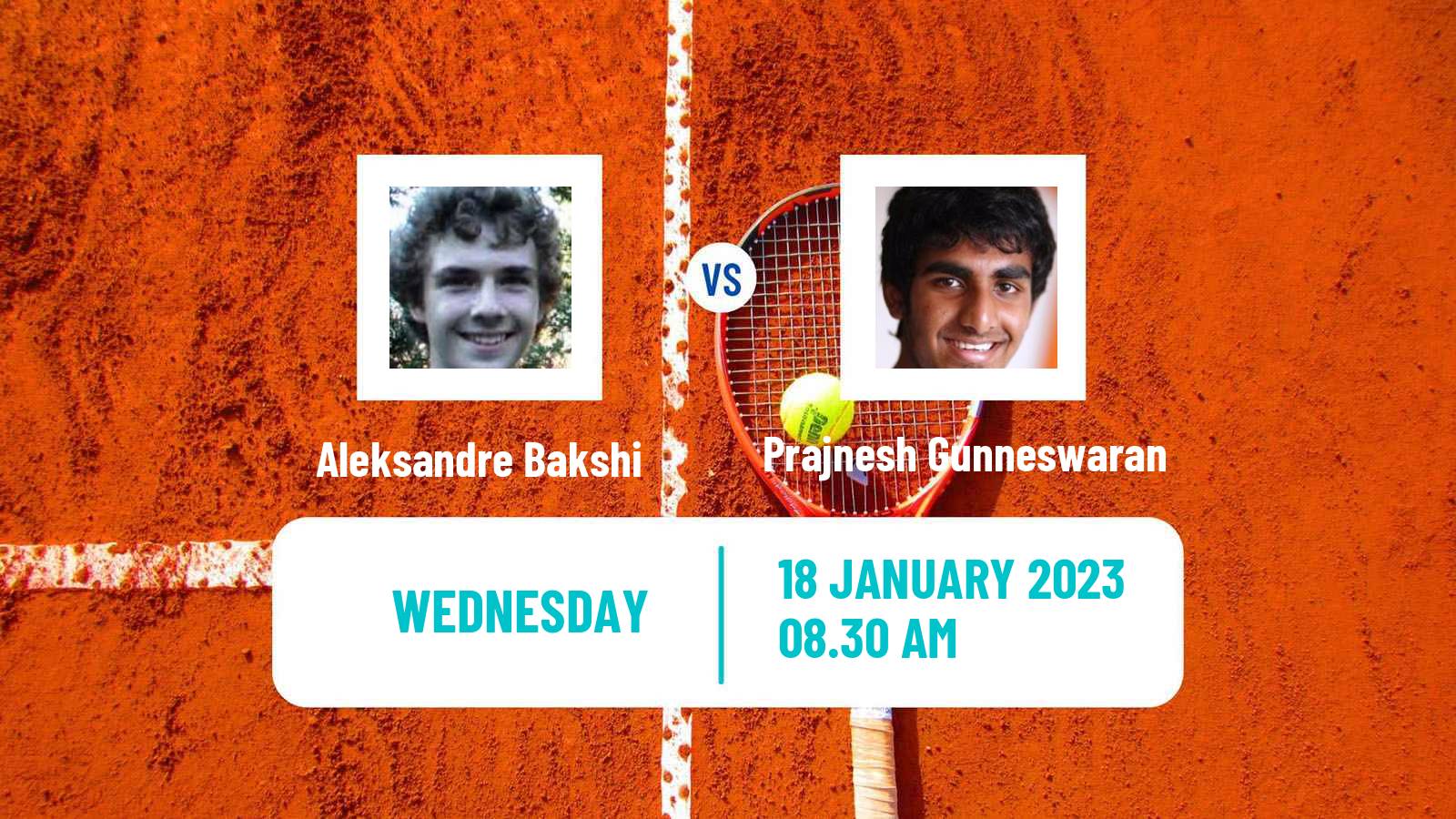 Tennis ITF Tournaments Aleksandre Bakshi - Prajnesh Gunneswaran