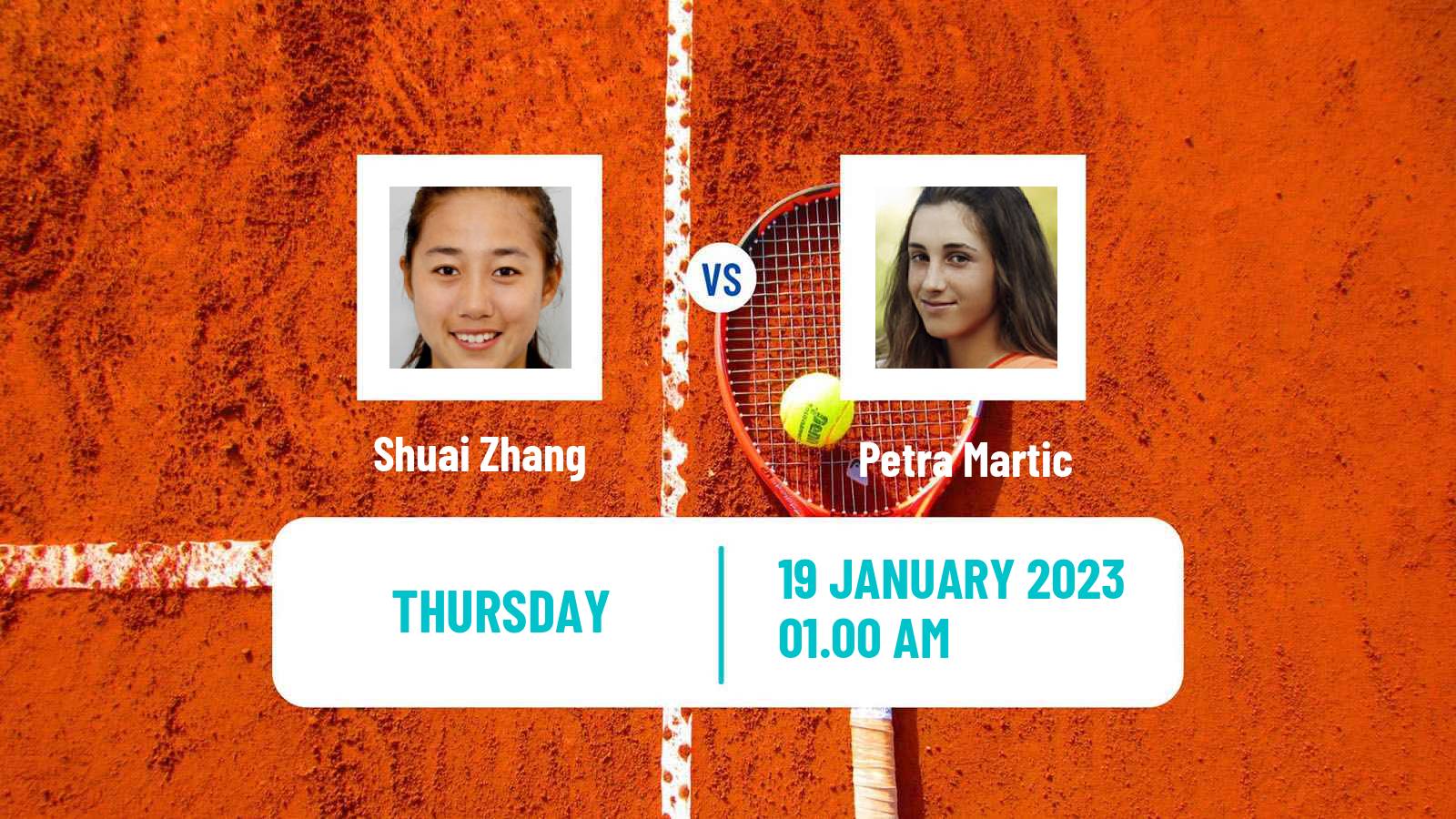 Tennis WTA Australian Open Shuai Zhang - Petra Martic