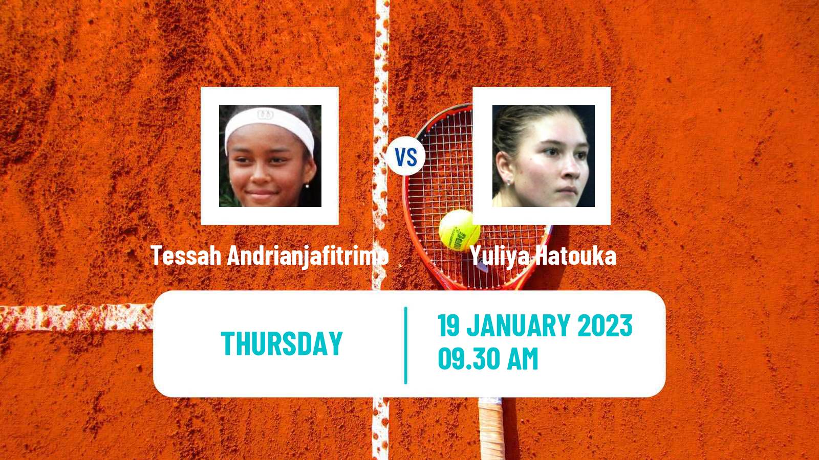 Tennis ITF Tournaments Tessah Andrianjafitrimo - Yuliya Hatouka