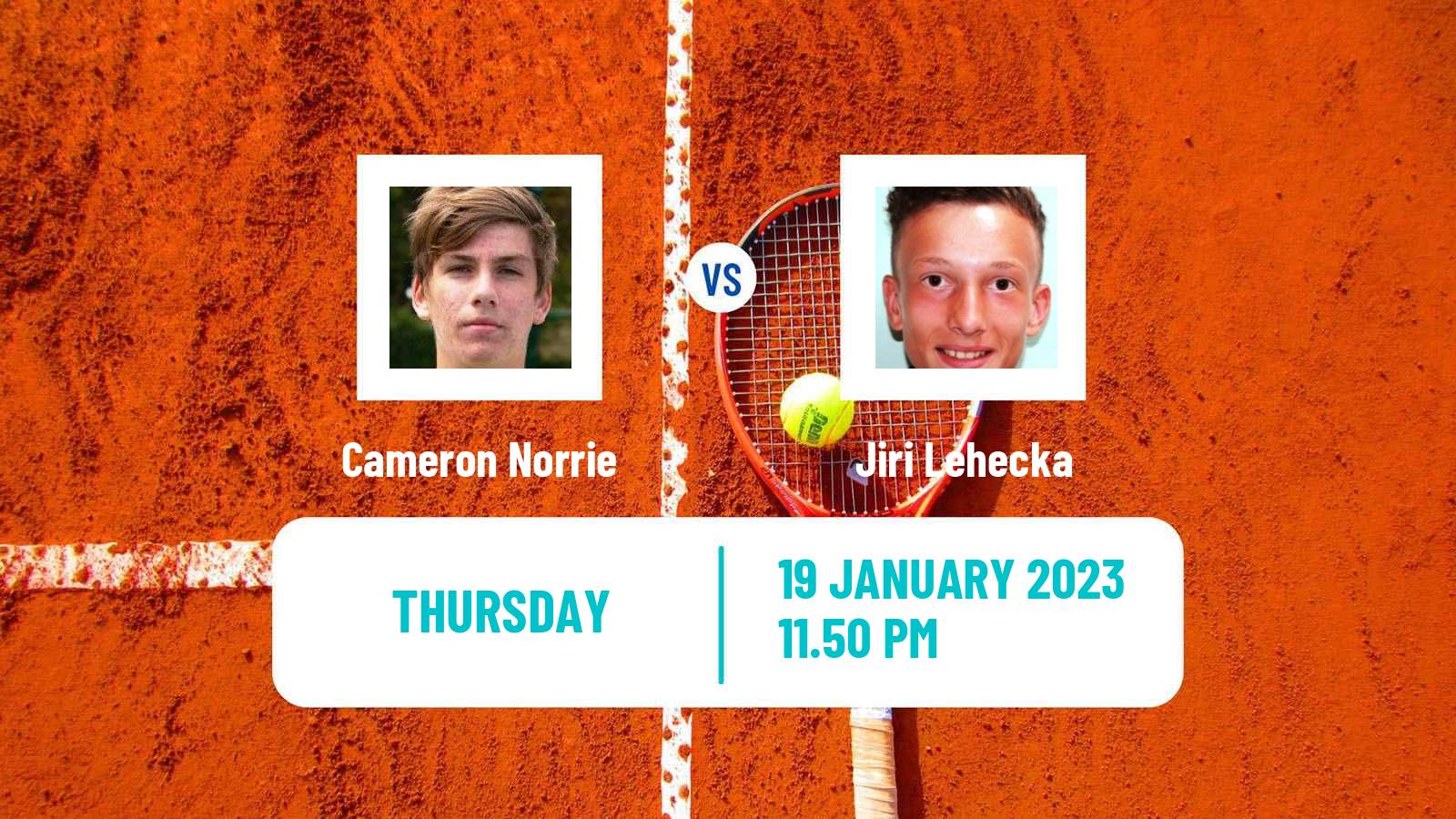Tennis ATP Australian Open Cameron Norrie - Jiri Lehecka