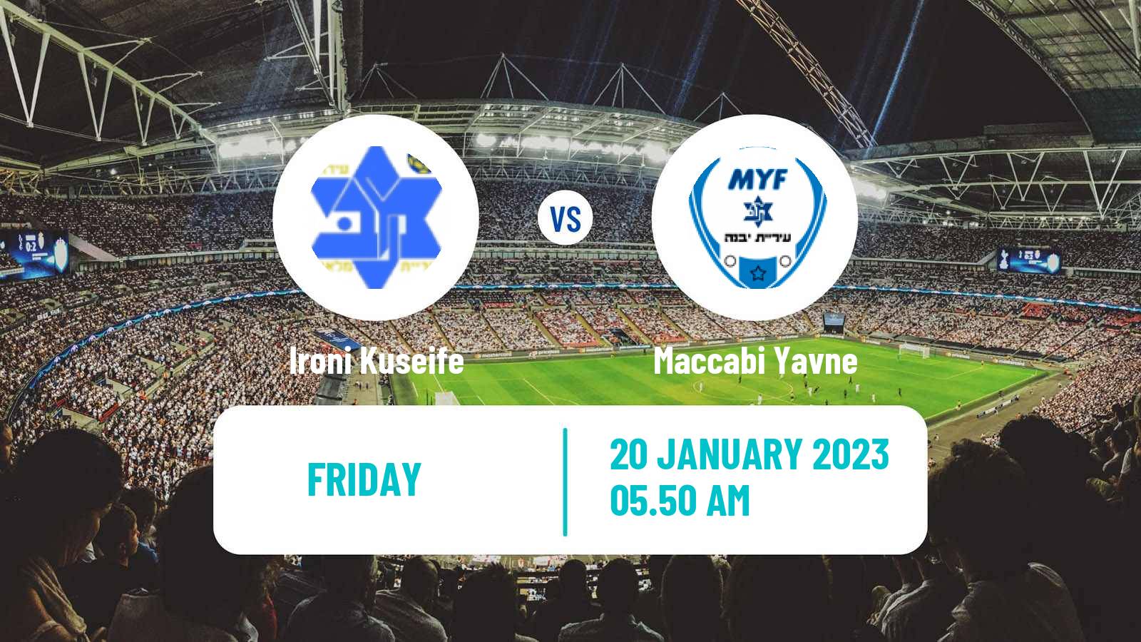 Soccer Israeli Liga Alef South Ironi Kuseife - Maccabi Yavne