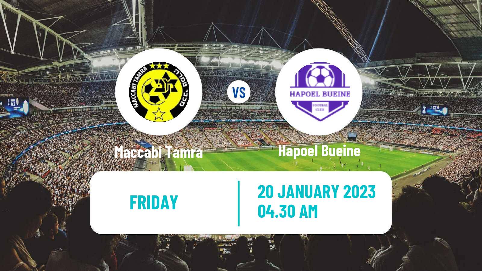 Soccer Israeli Liga Alef North Maccabi Tamra - Hapoel Bueine