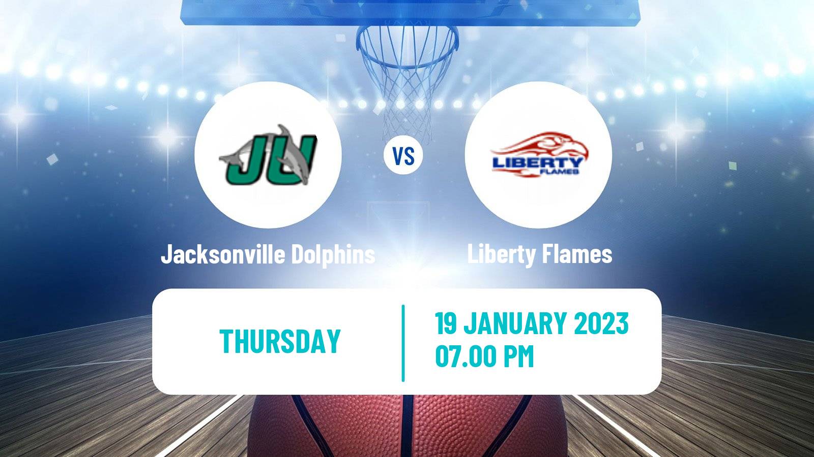 Basketball NCAA College Basketball Jacksonville Dolphins - Liberty Flames