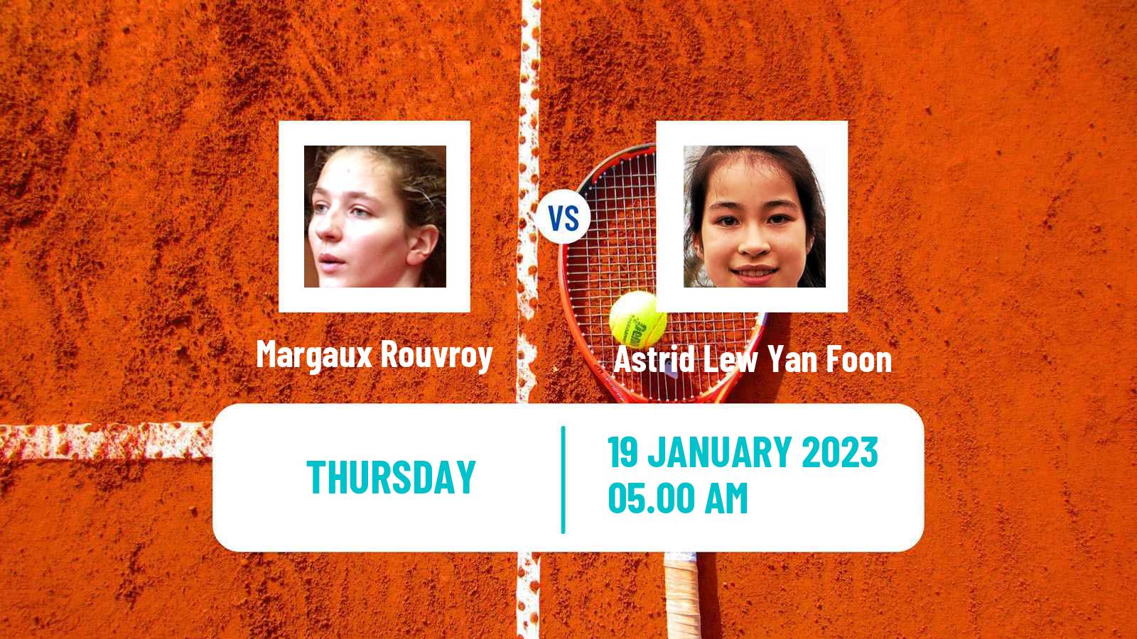 Tennis ITF Tournaments Margaux Rouvroy - Astrid Lew Yan Foon