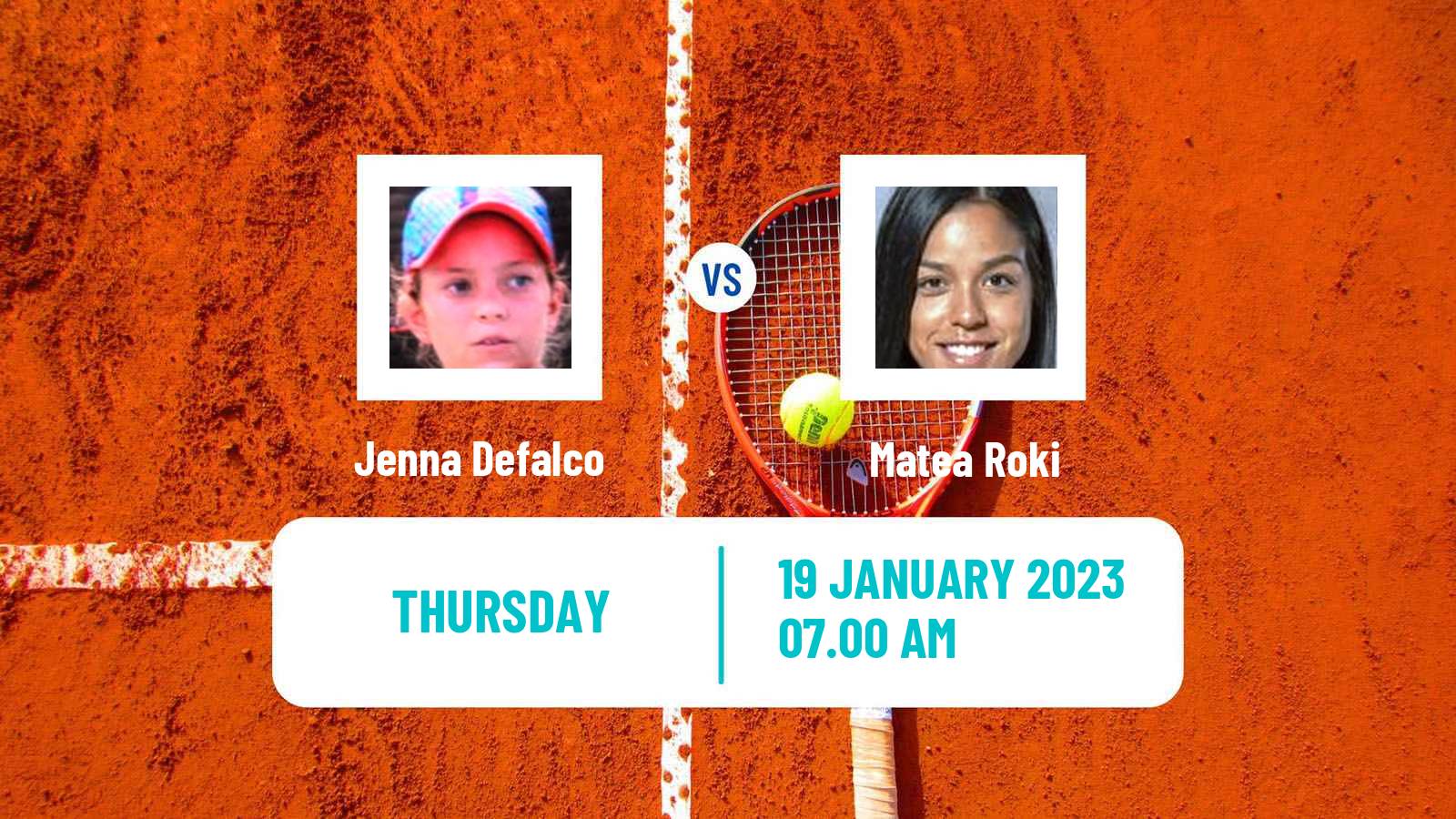 Tennis ITF Tournaments Jenna Defalco - Matea Roki