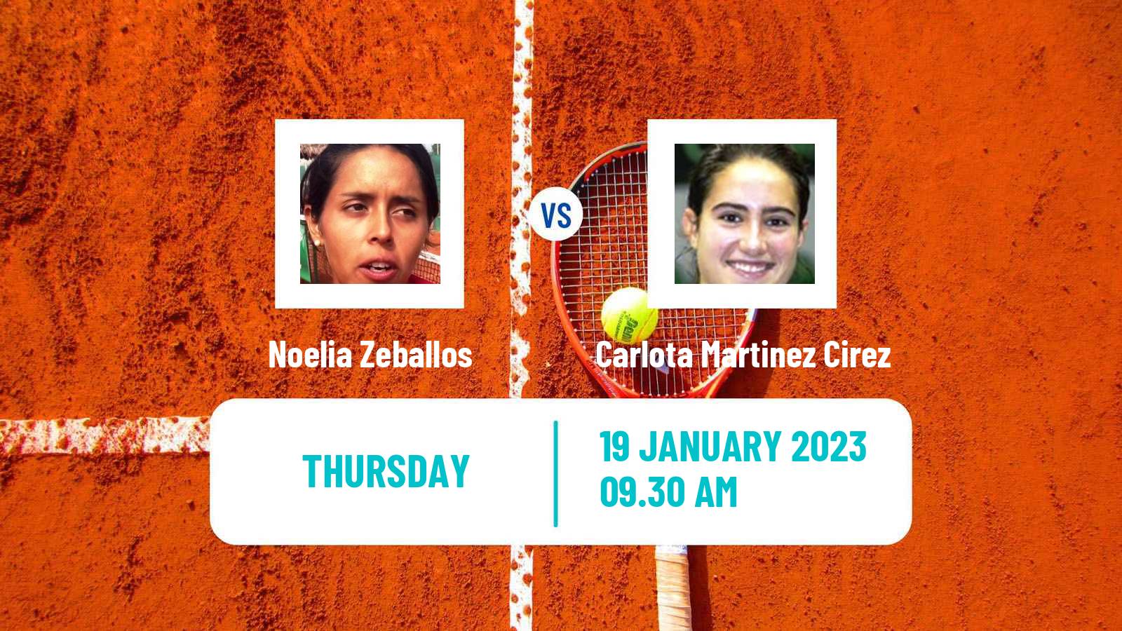 Tennis ITF Tournaments Noelia Zeballos - Carlota Martinez Cirez