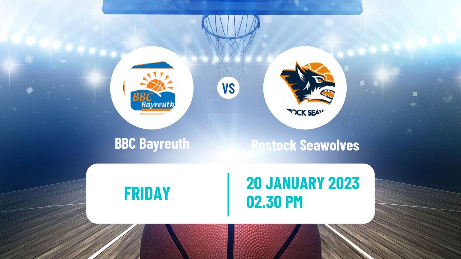 Basketball German BBL BBC Bayreuth - Rostock Seawolves