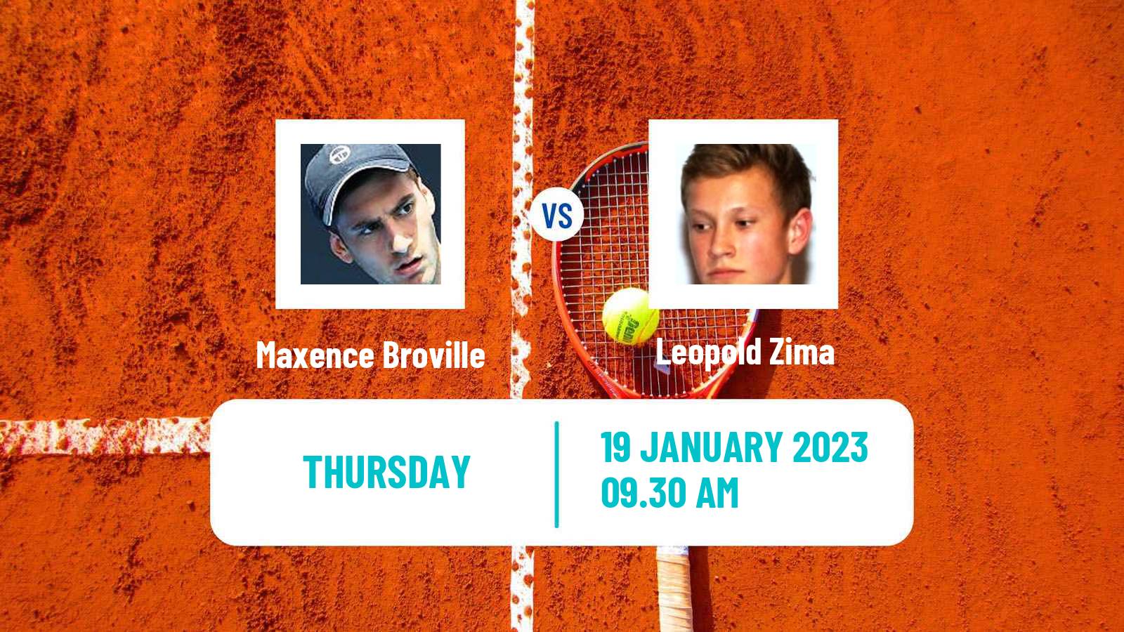 Tennis ITF Tournaments Maxence Broville - Leopold Zima