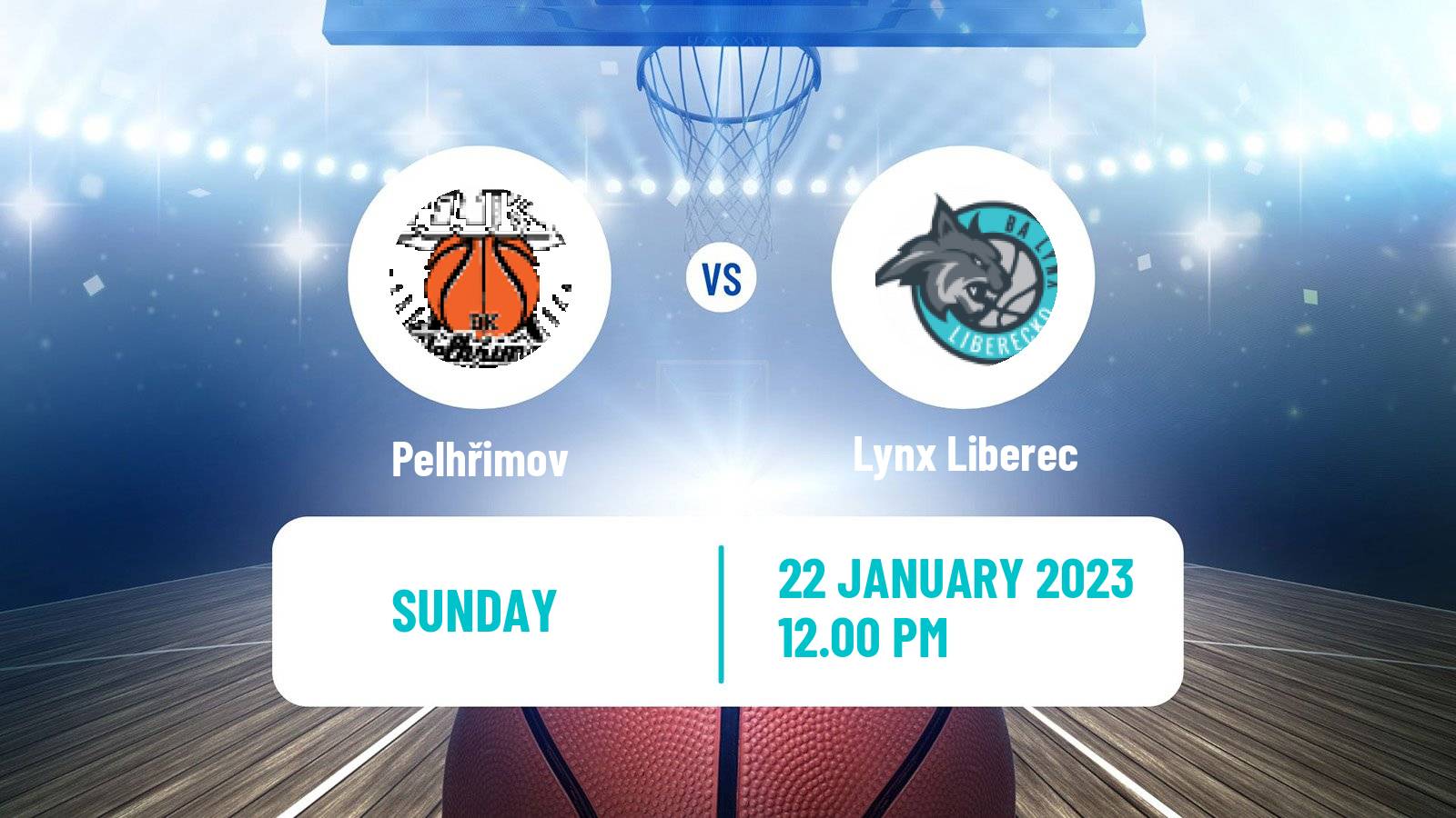 Basketball Czech 1 Liga Basketball Pelhřimov - Lynx Liberec