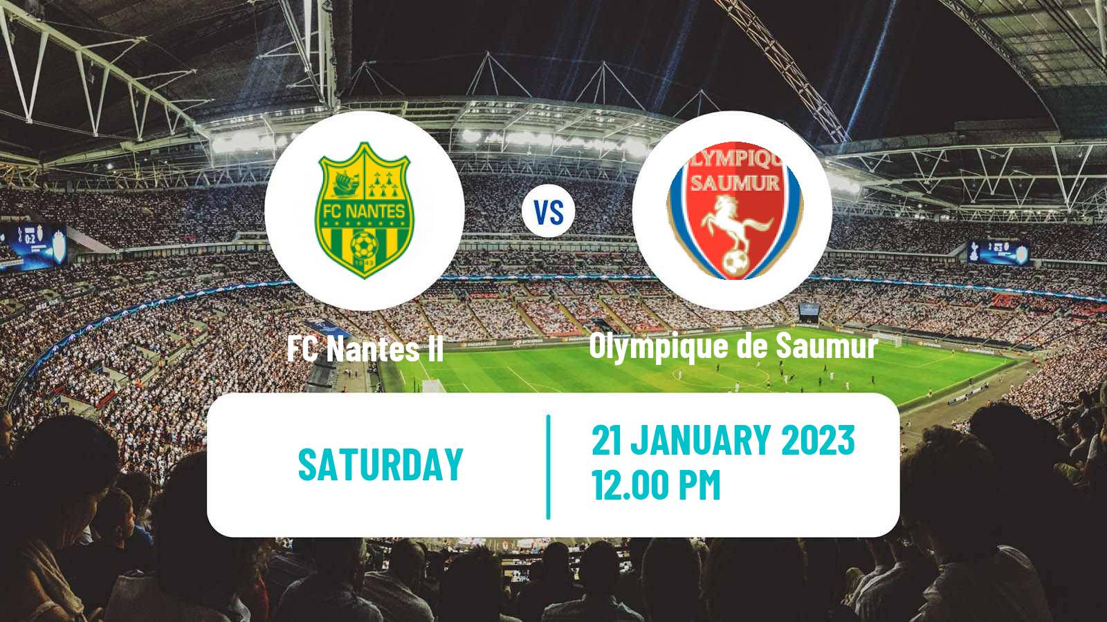 Soccer French National 2 - Group D Nantes II - Olympique de Saumur