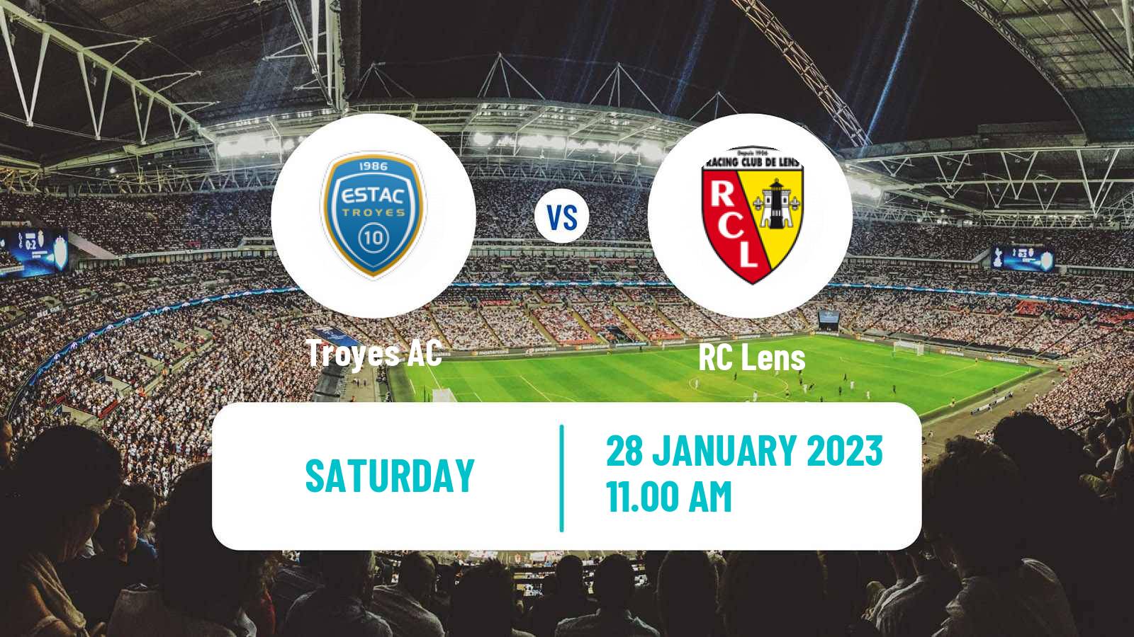 Soccer French Ligue 1 Troyes - Lens