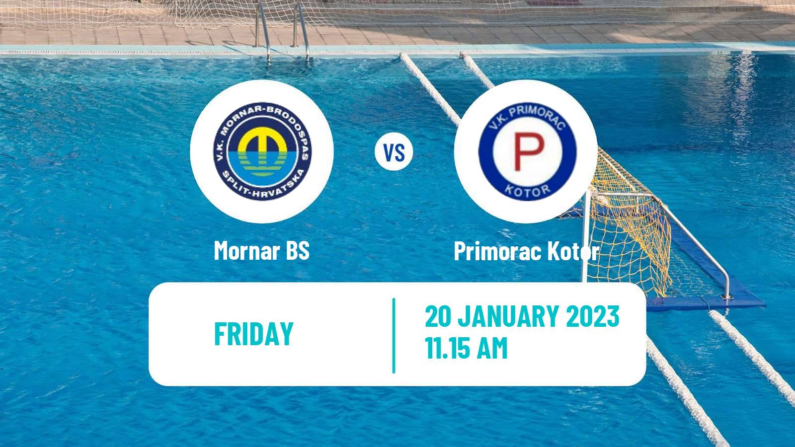 Water polo Regional League Water Polo Mornar BS - Primorac Kotor
