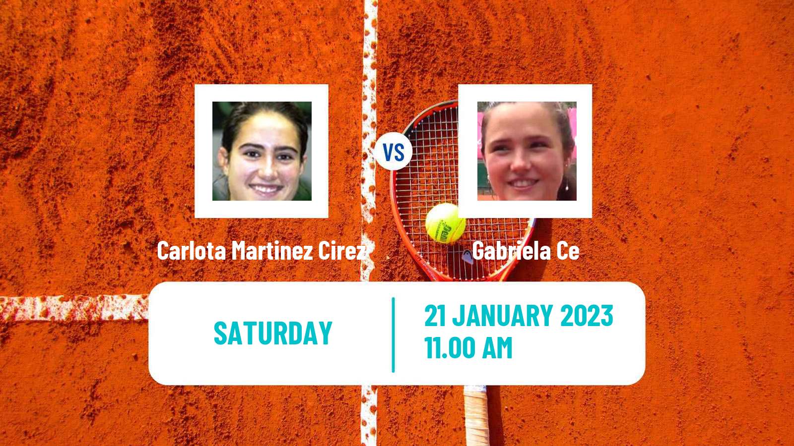 Tennis ITF Tournaments Carlota Martinez Cirez - Gabriela Ce